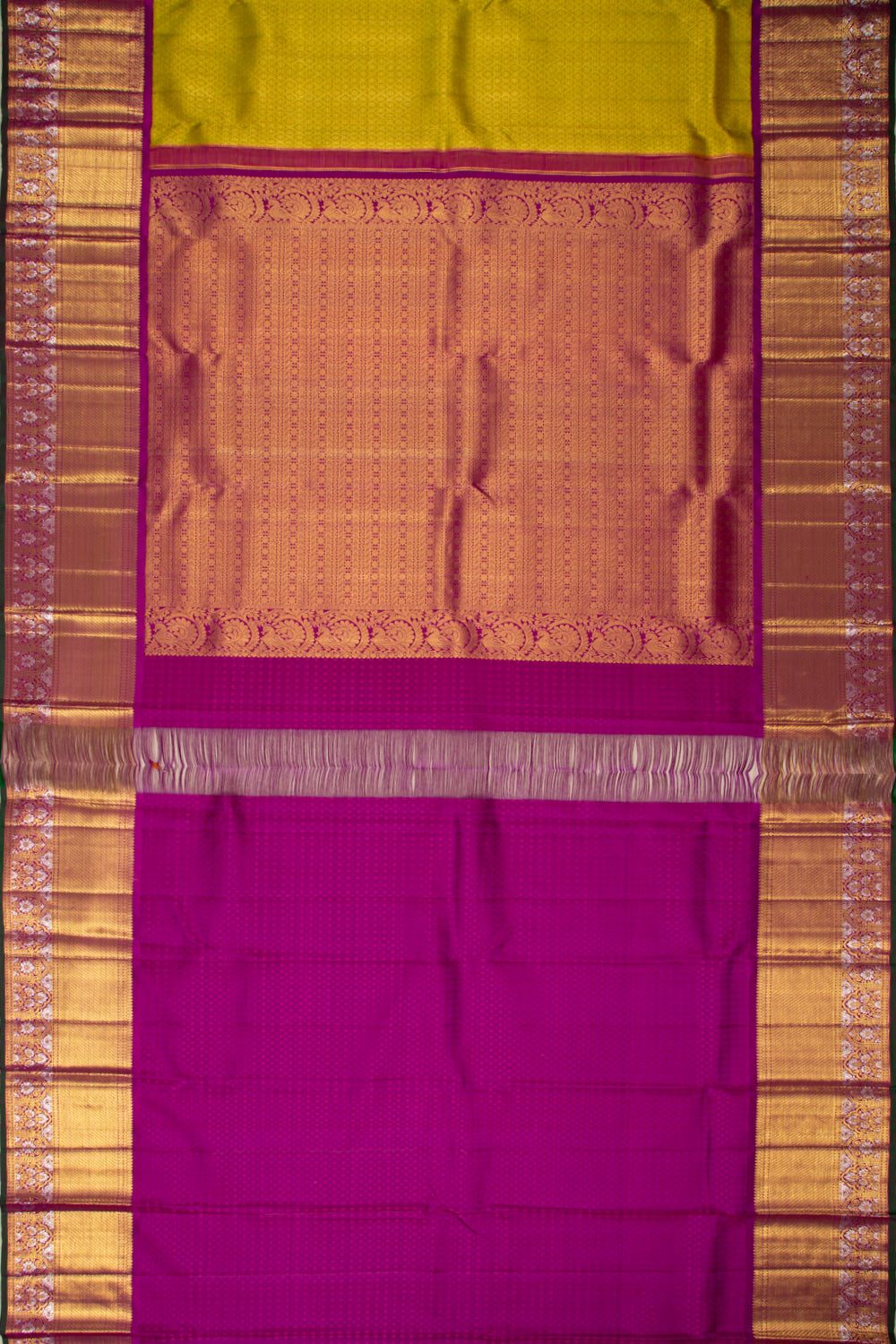Kanchipuram Silk Brocade Green Saree