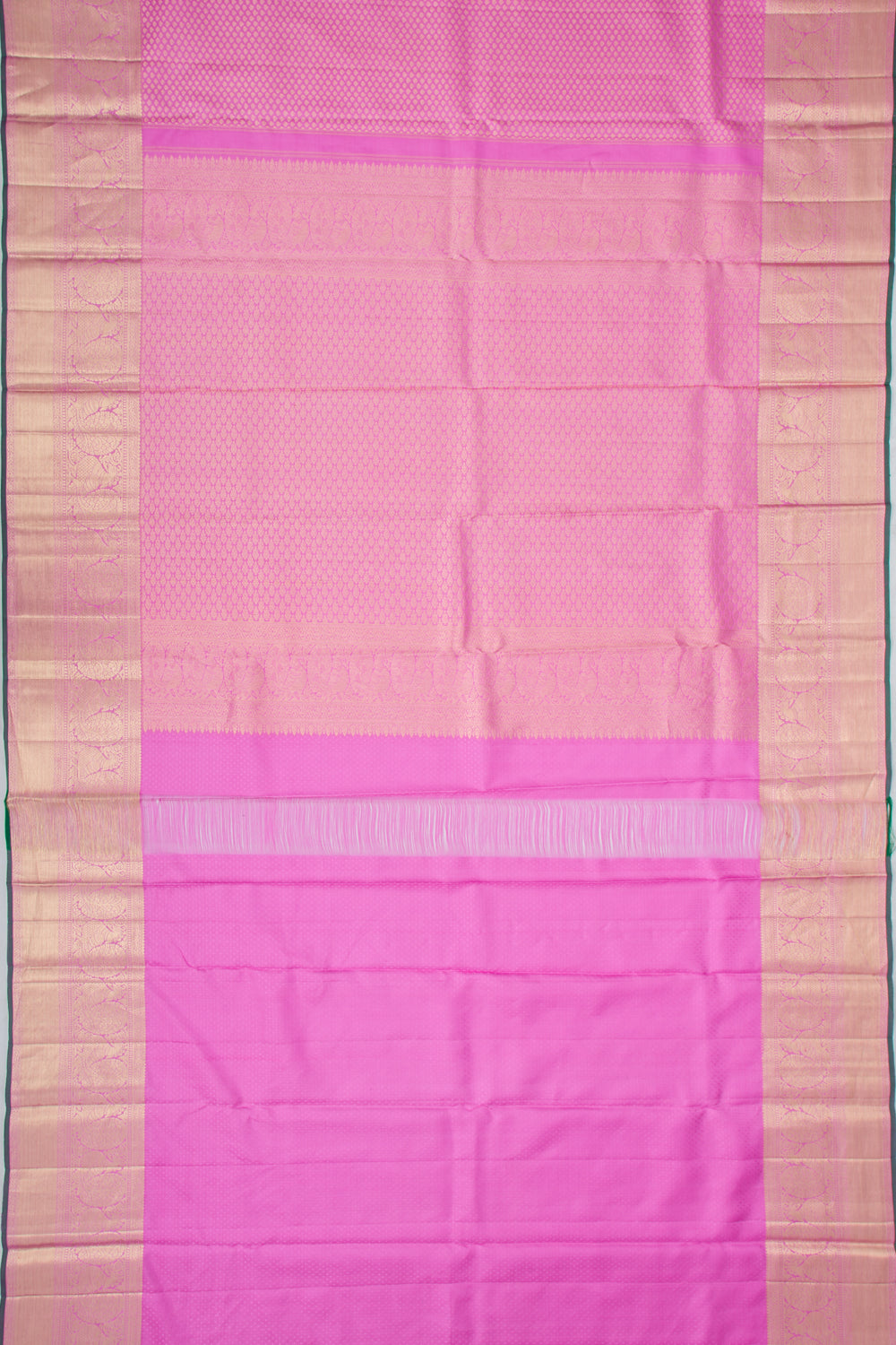 Kanchipuram Silk Brocade Pink Saree