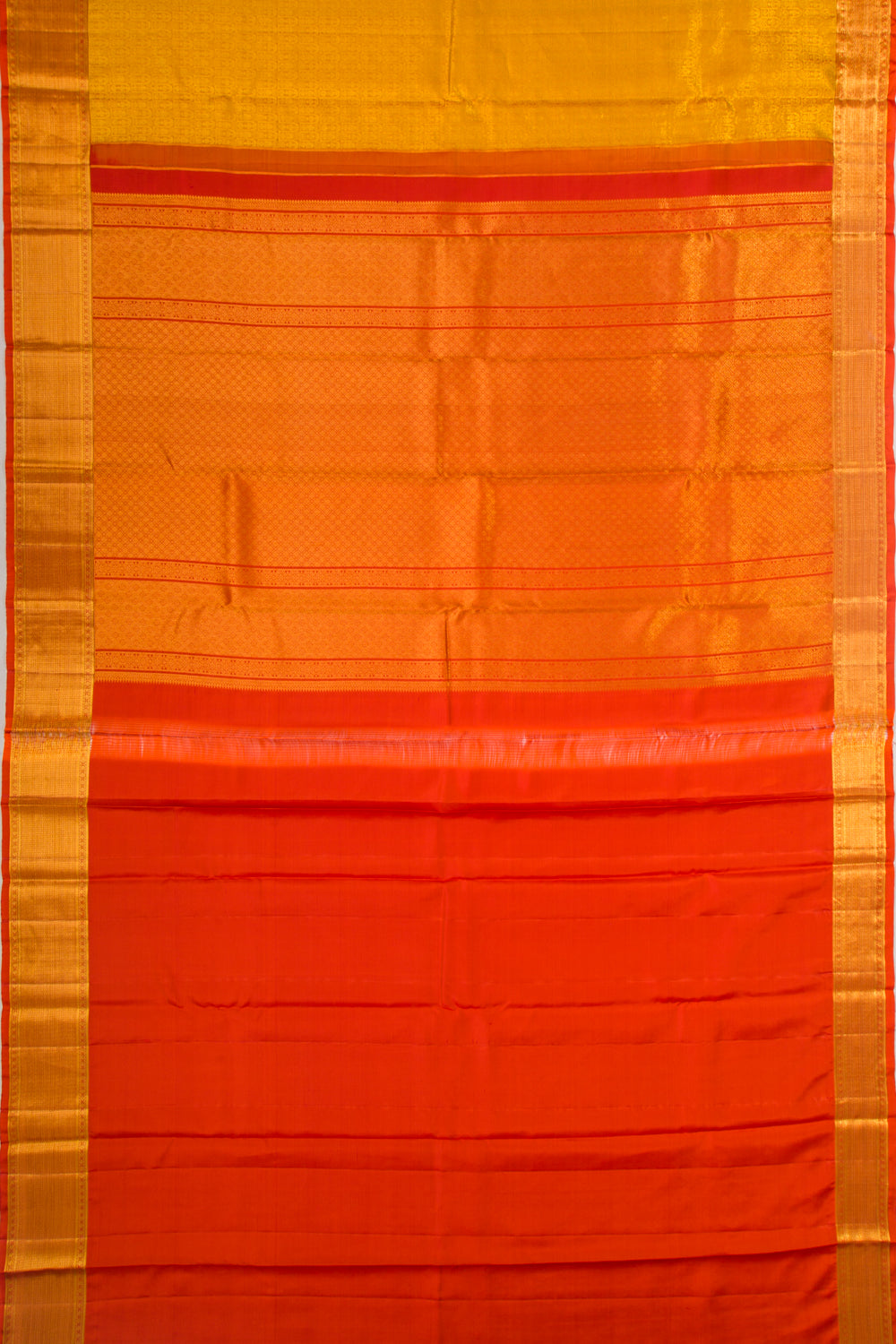 Taranga Kanchi Silk Brocade Yellow Saree