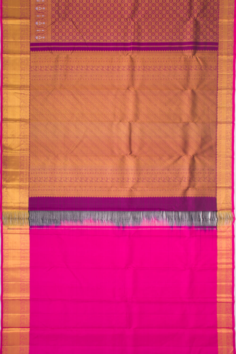 Kanchipuram Silk Brocade Purple Saree