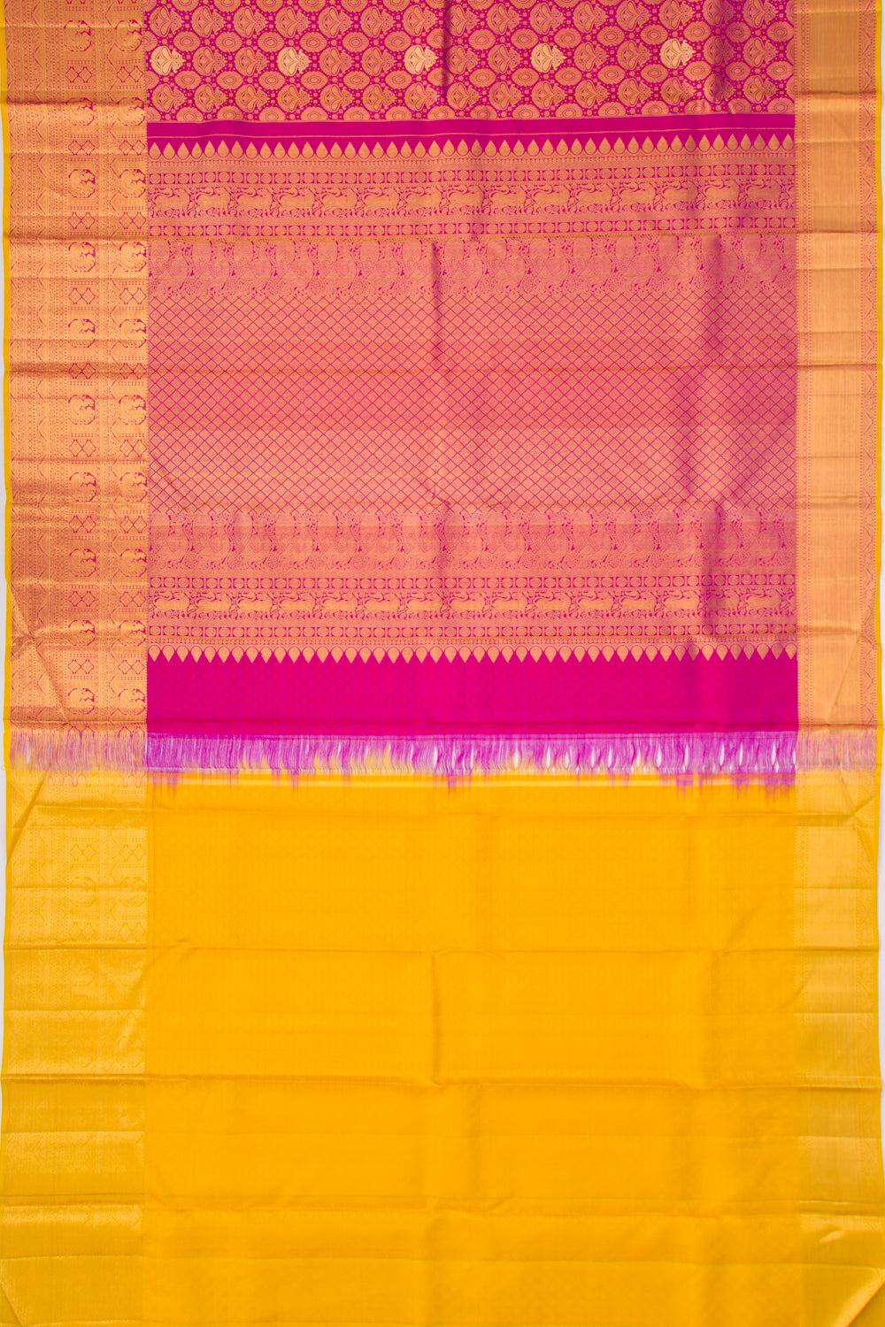 Kanchipuram Silk Brocade Purple Saree