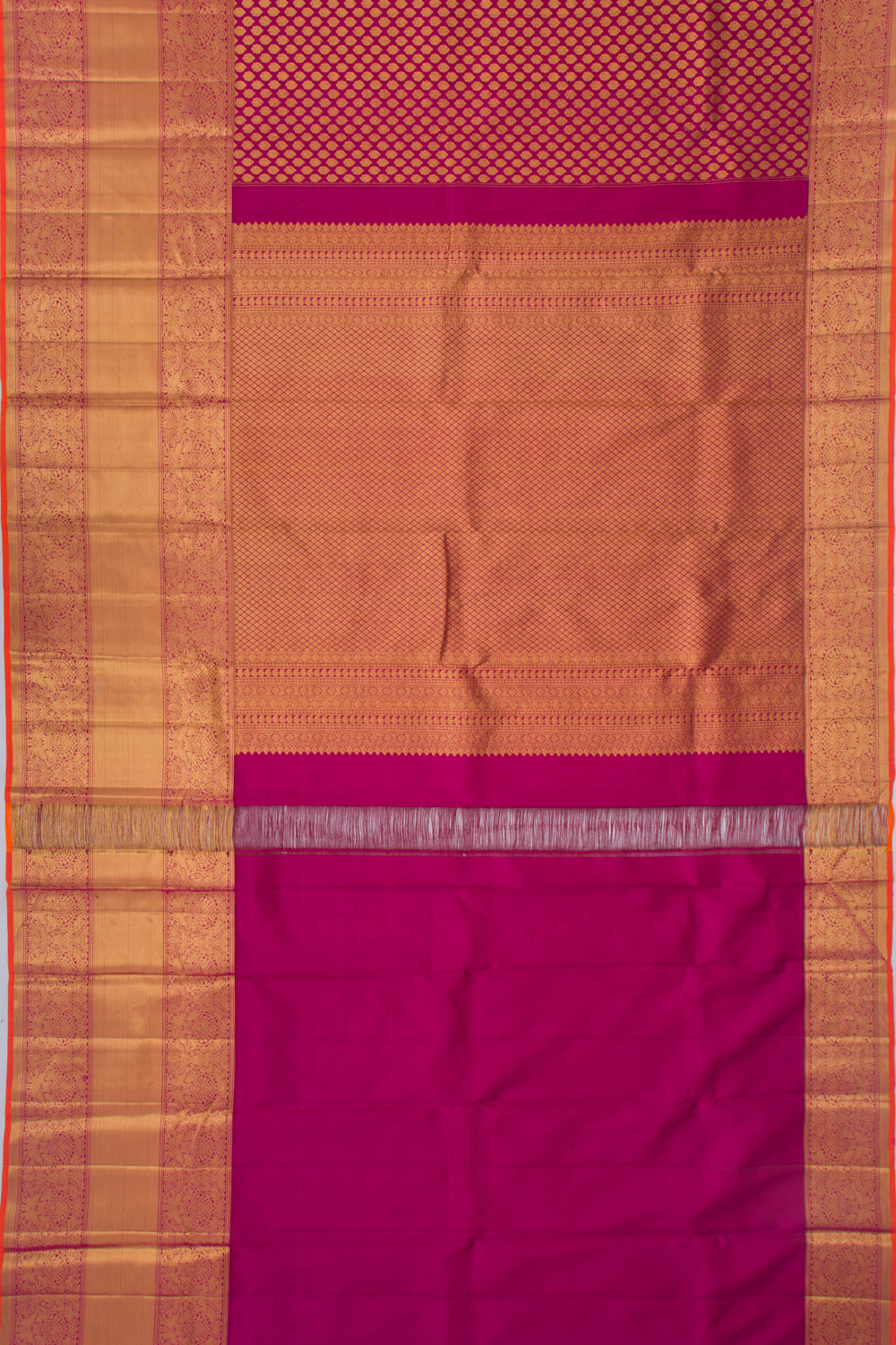 Kanchipuram Silk Brocade Purple Saree