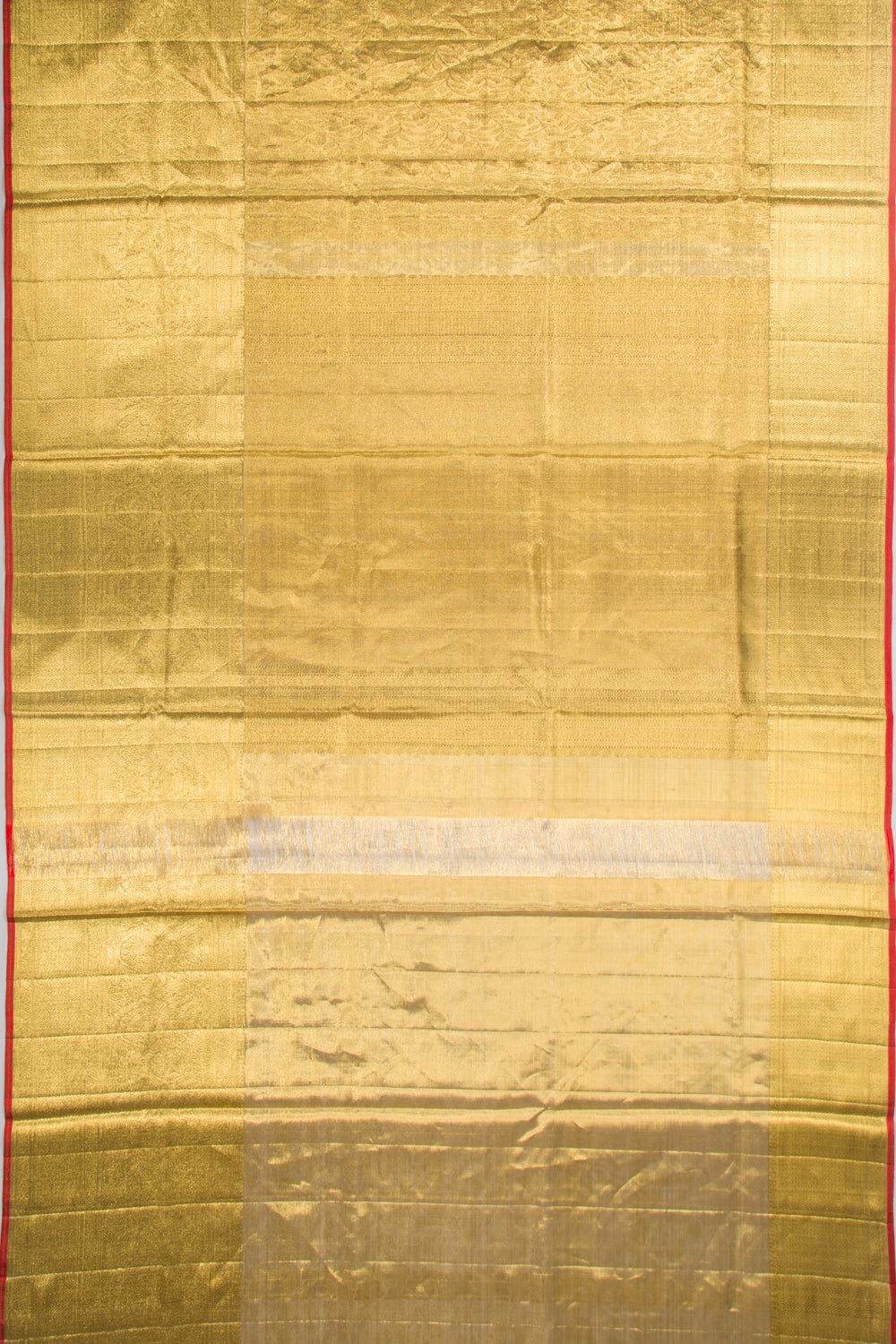 Kanchipuram Silk Tissue Jaal Gold Saree
