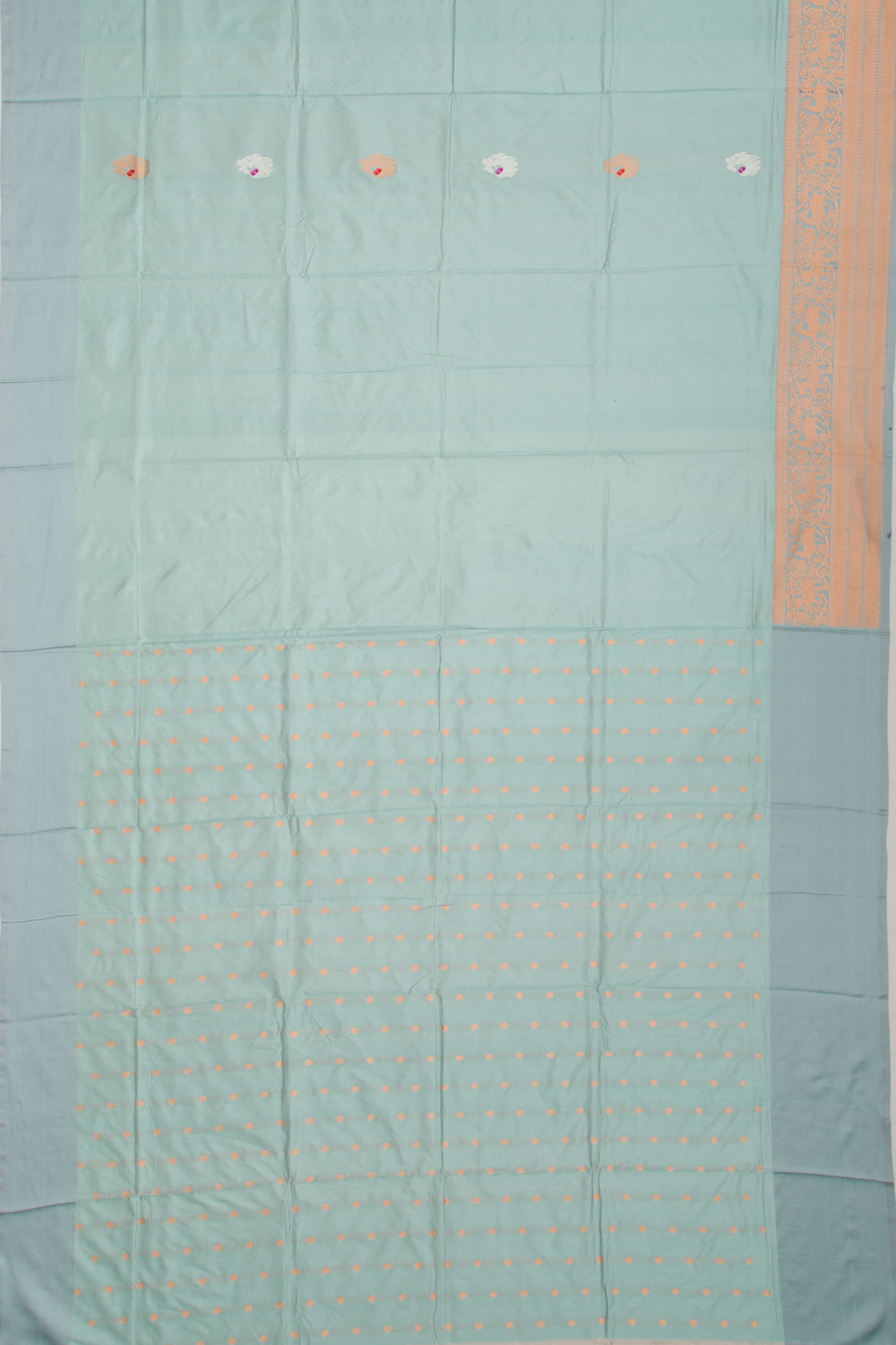 Banarasi Katan Silk Butta Pastel Blue Saree