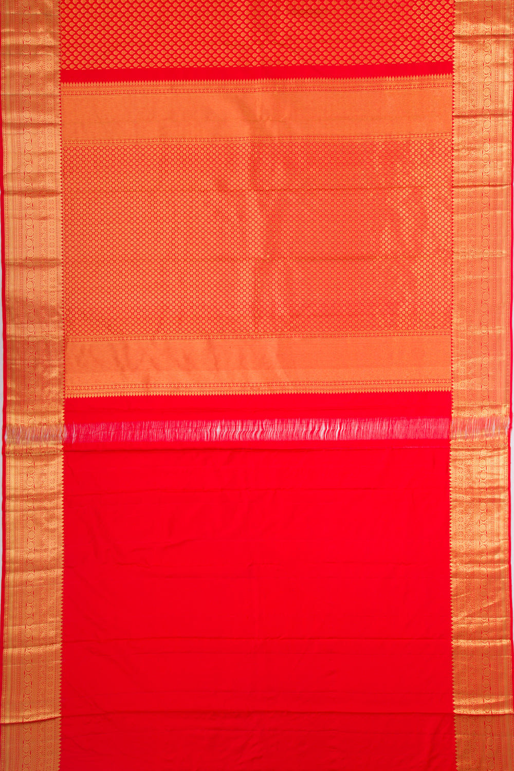 Kanchipuram Silk Brocade Red Saree