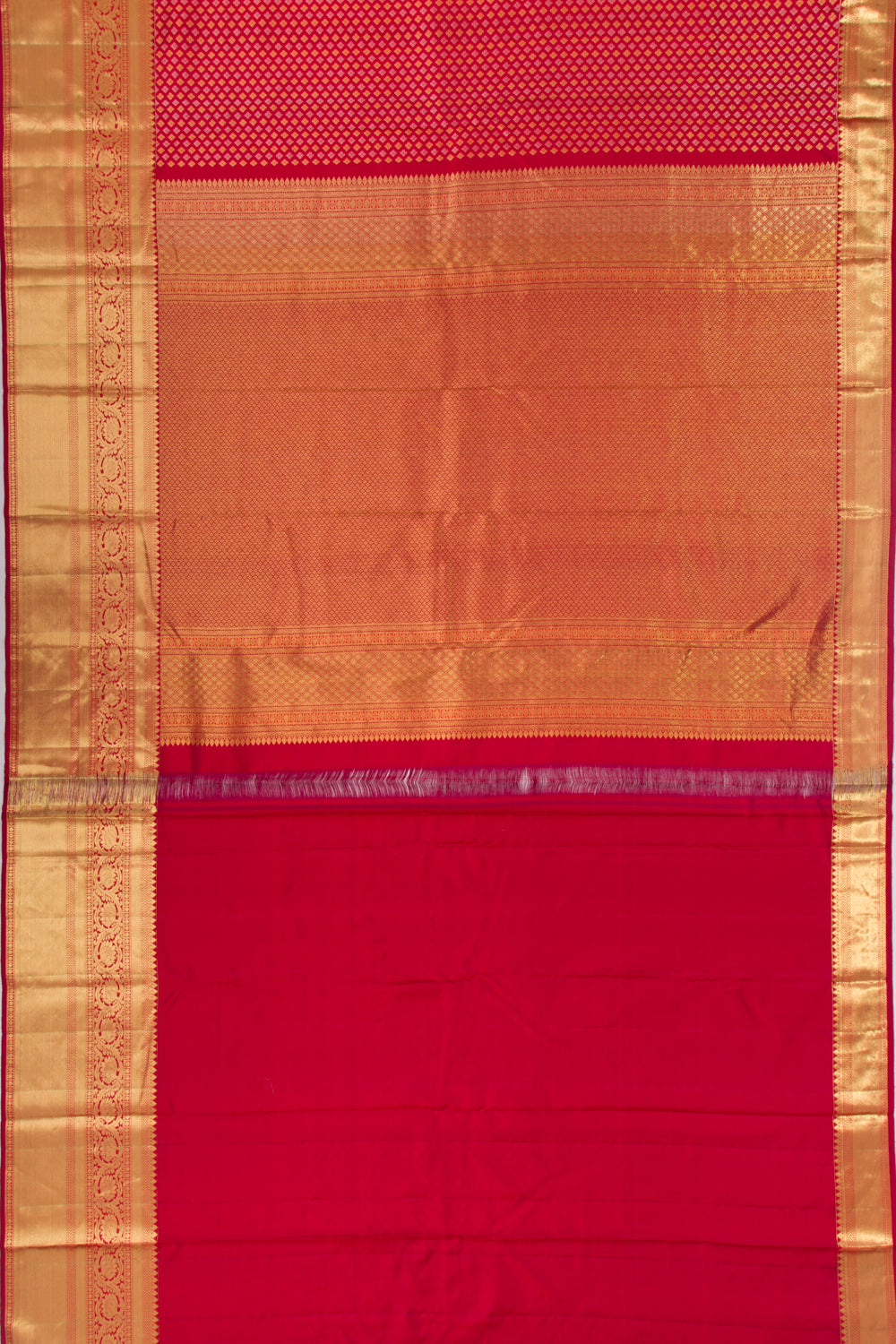 Kanchipuram Silk Brocade Maroon Saree