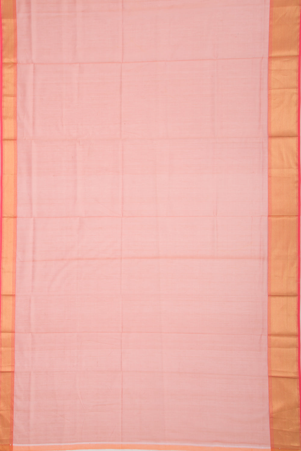 Maheshwari Cotton Plain Pink Saree