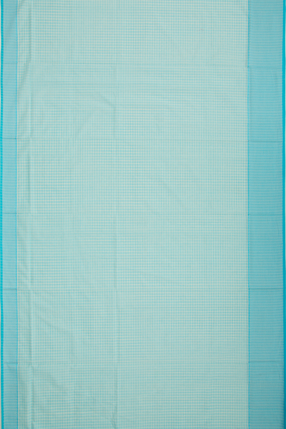 Maheshwari Cotton Checks Sky Blue Saree