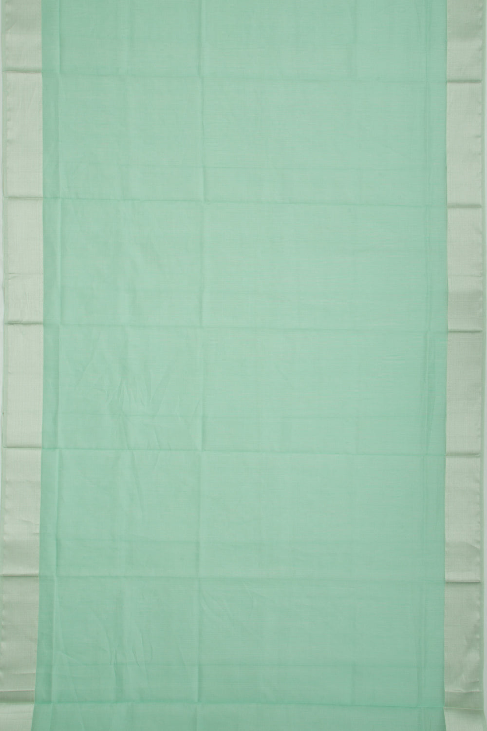 Maheshwari Cotton Checks Sea Green Saree