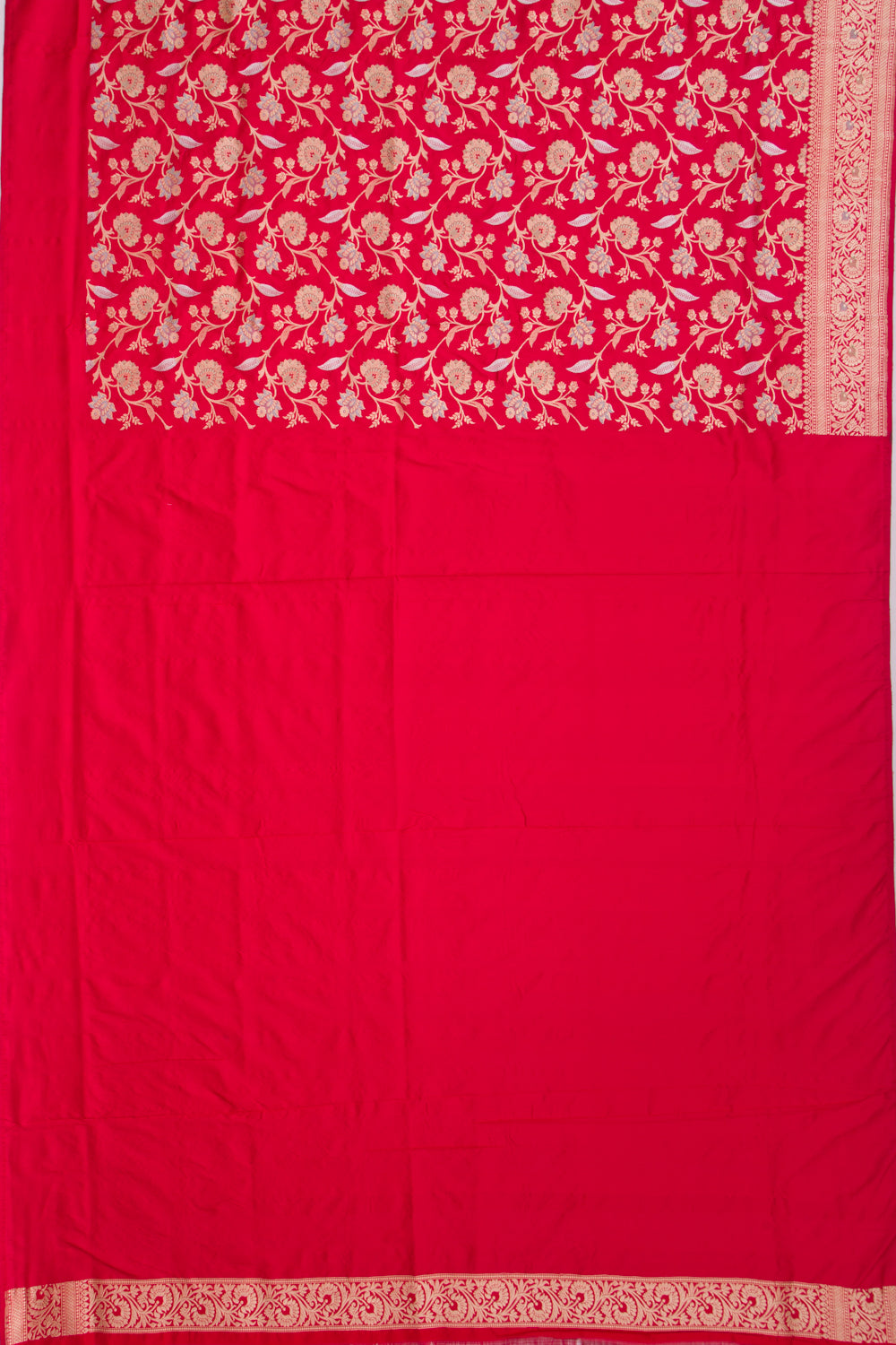 Banarasi Silk Kadwa Jaal Red Saree