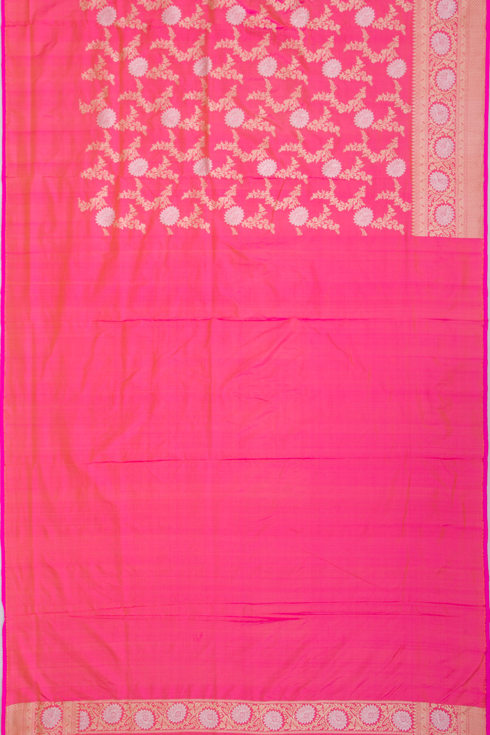 Banarasi Silk Kadwa Jaal Pink Saree