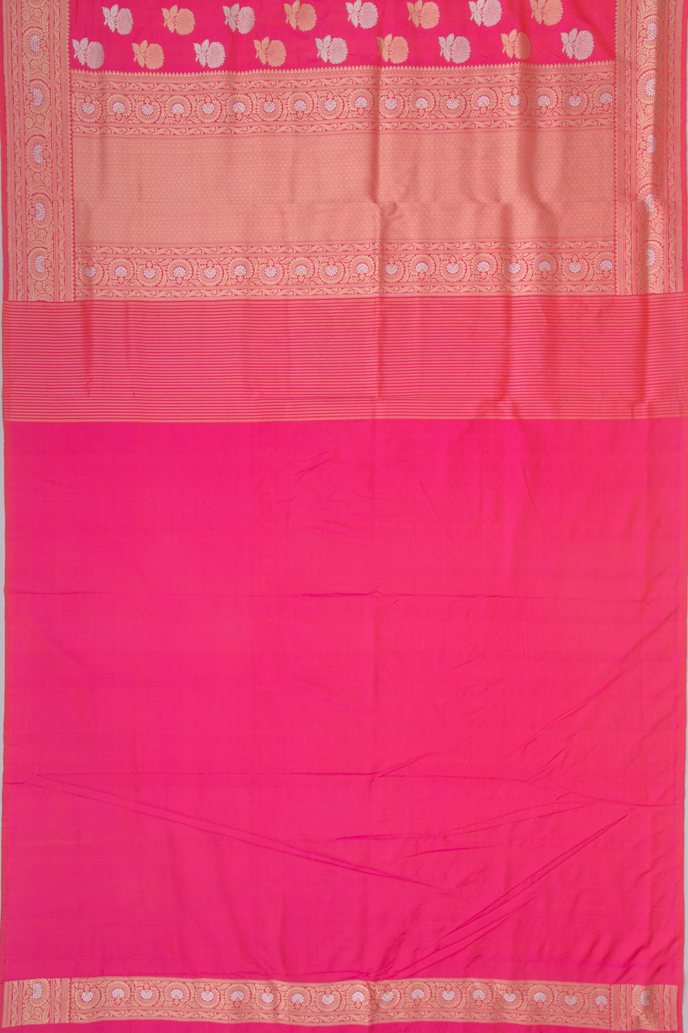 Banarasi Silk Kadwa Butta Pink Saree