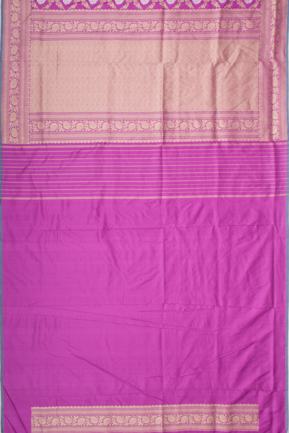 Banarasi Silk Kadwa Jaal And Butta Pink Saree