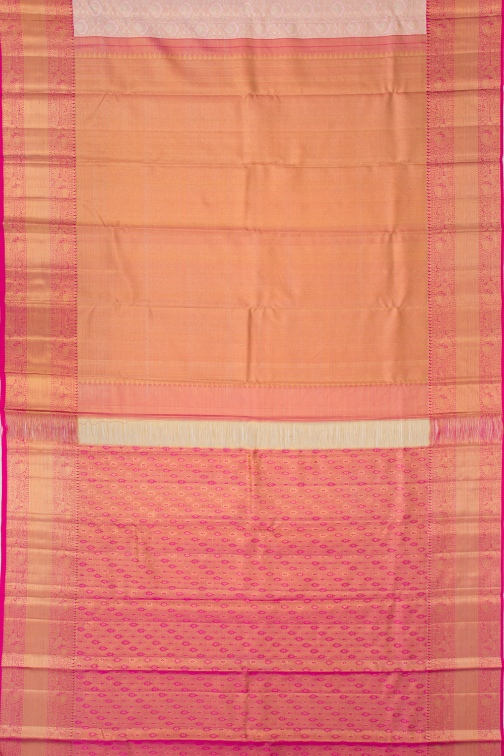 Kanchipuram Silk Tissue Brocade Baby Pink Saree