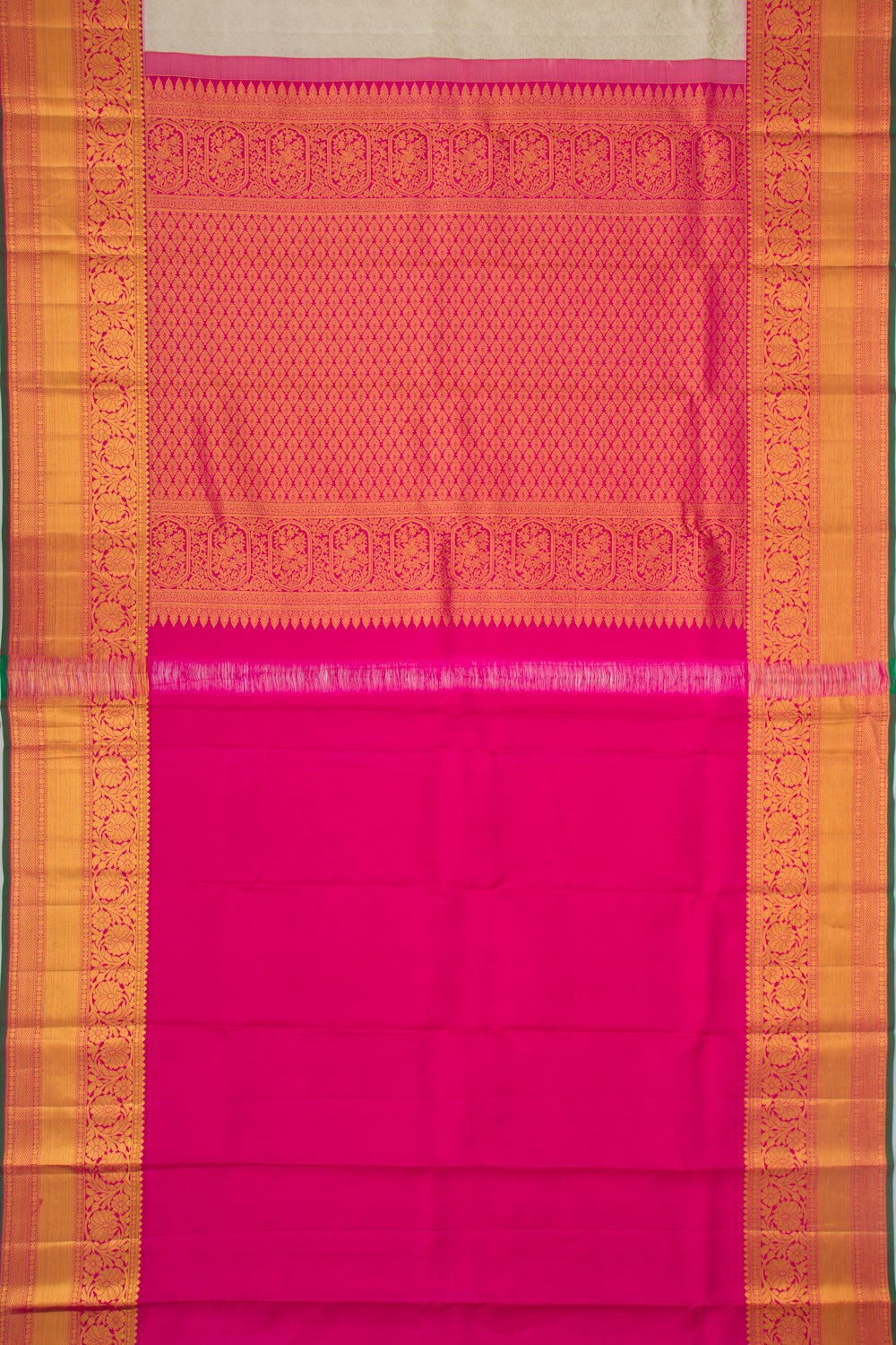 Taranga Kanchi Silk Jaal Off White Saree