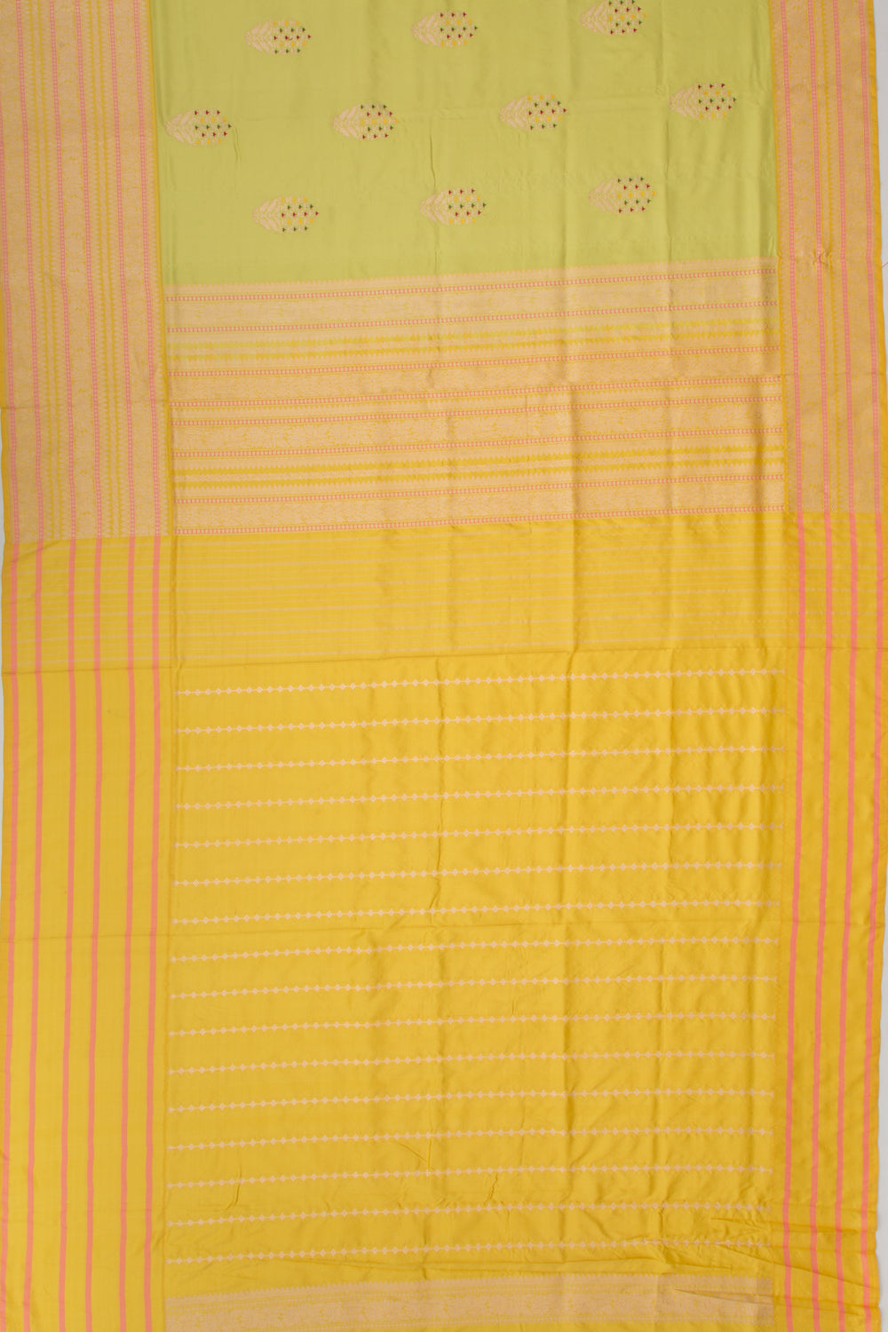 Banarasi Silk Butta Green Saree