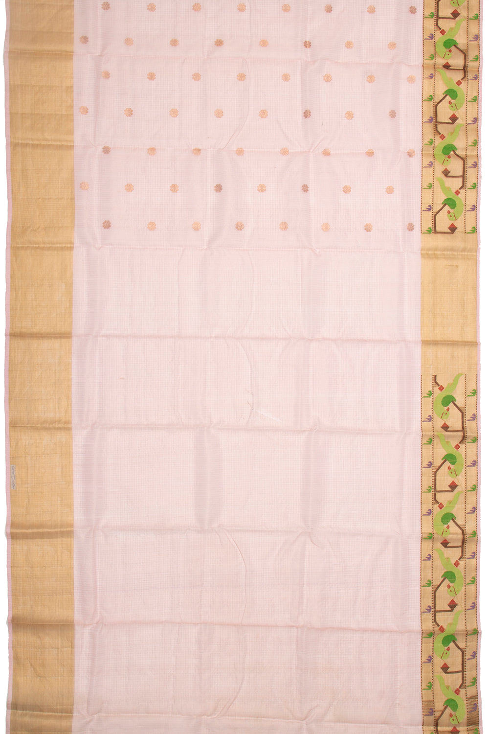 Kota Silk Tissue Butta Baby Pink Saree
