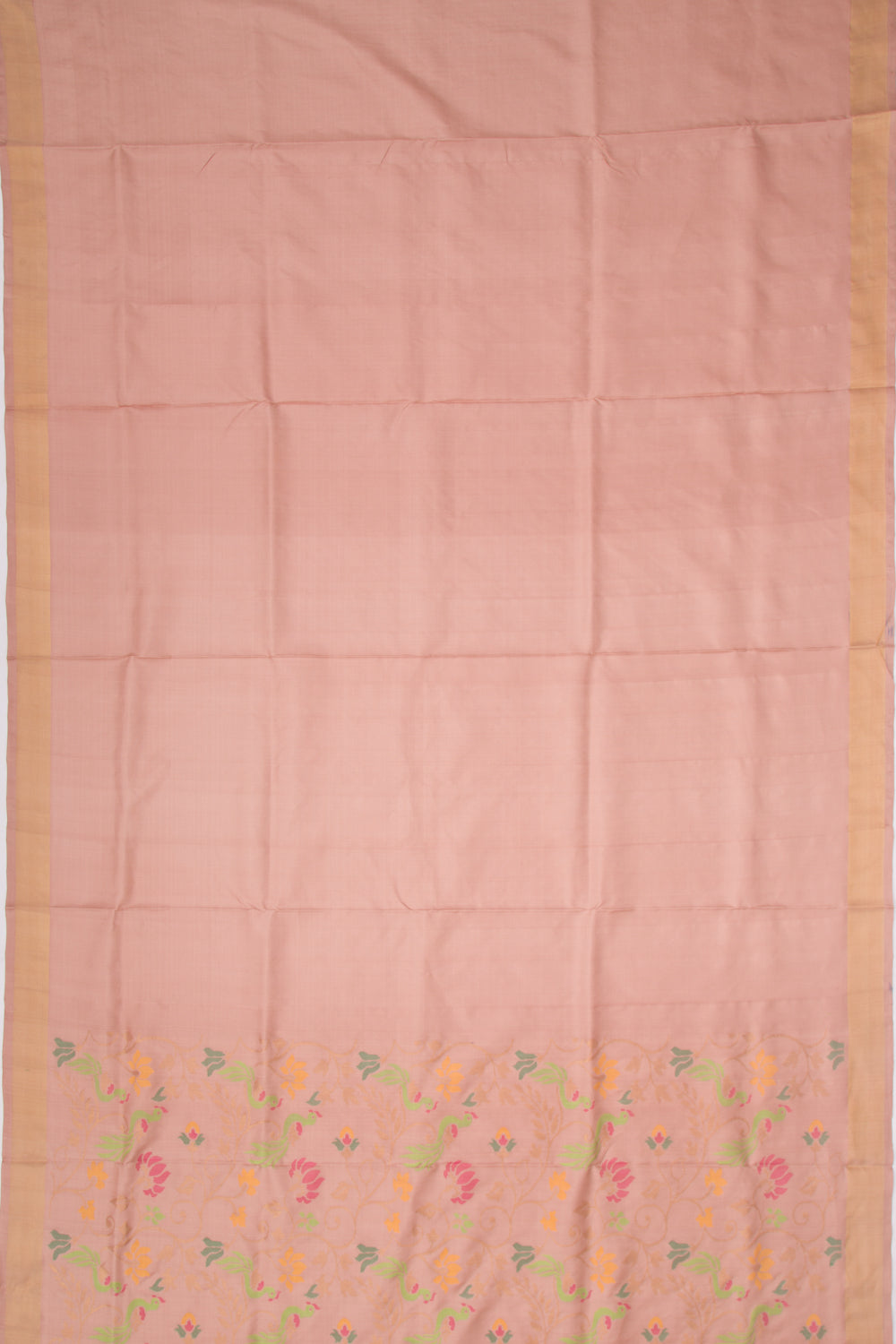 Uppada Silk Jamdani Jaal Baby Pink Saree