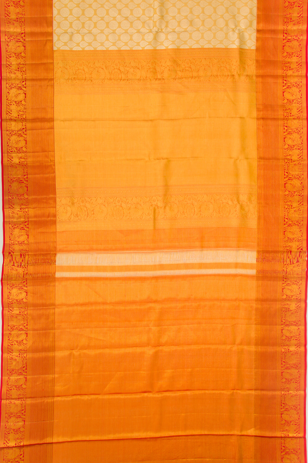 Kanchipuram Silk Tissue Brocade Gold Saree