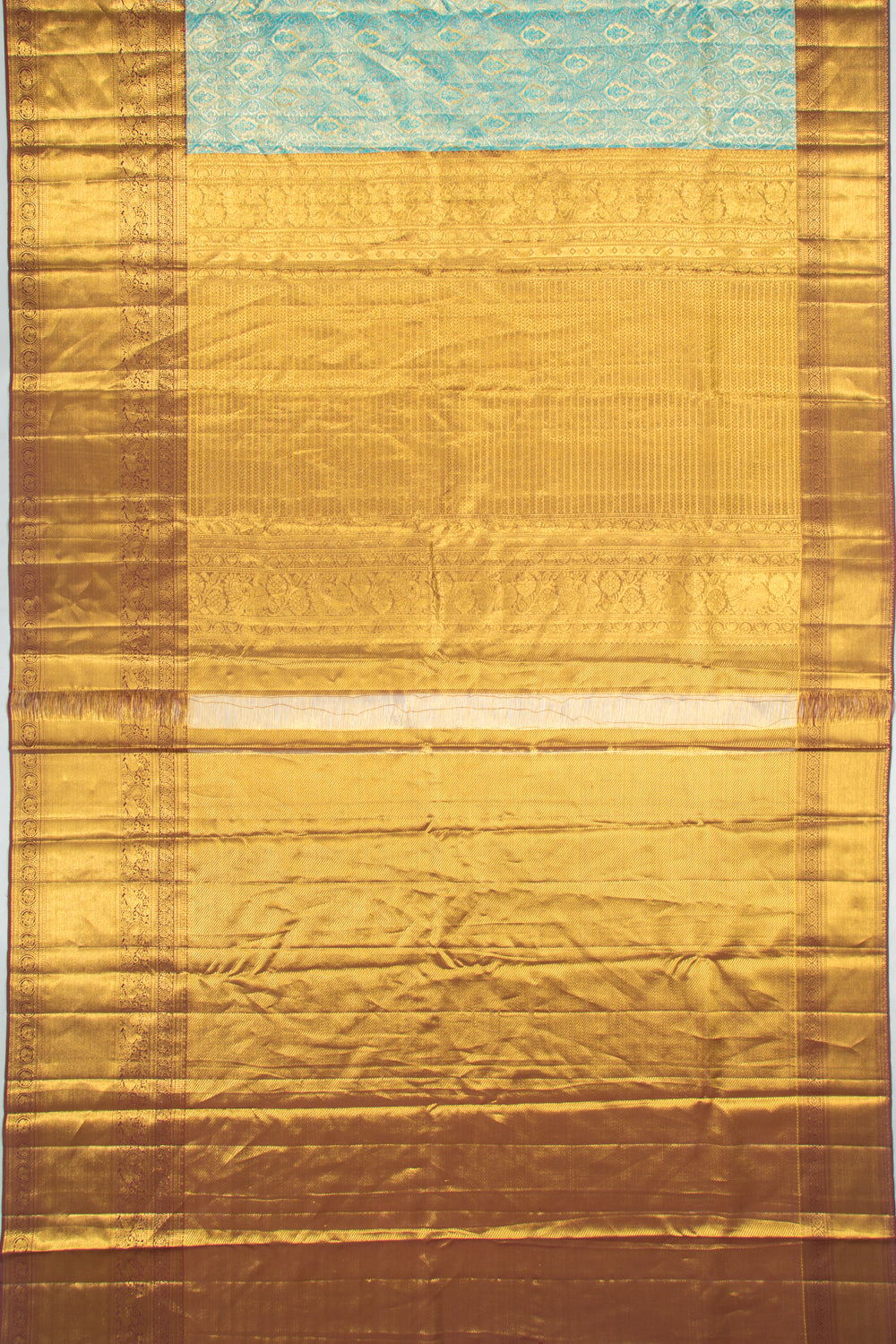 Taranga Kanchi Silk Tissue Brocade Blue Saree