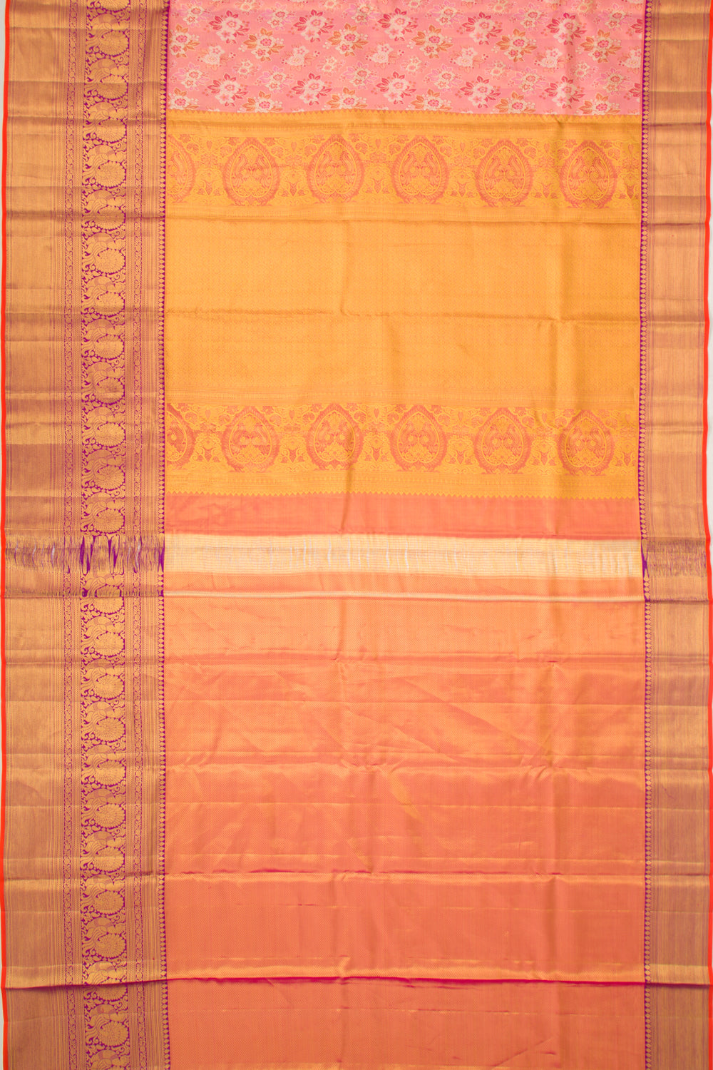Taranga Kanchi Silk Tissue Brocade Pink Saree