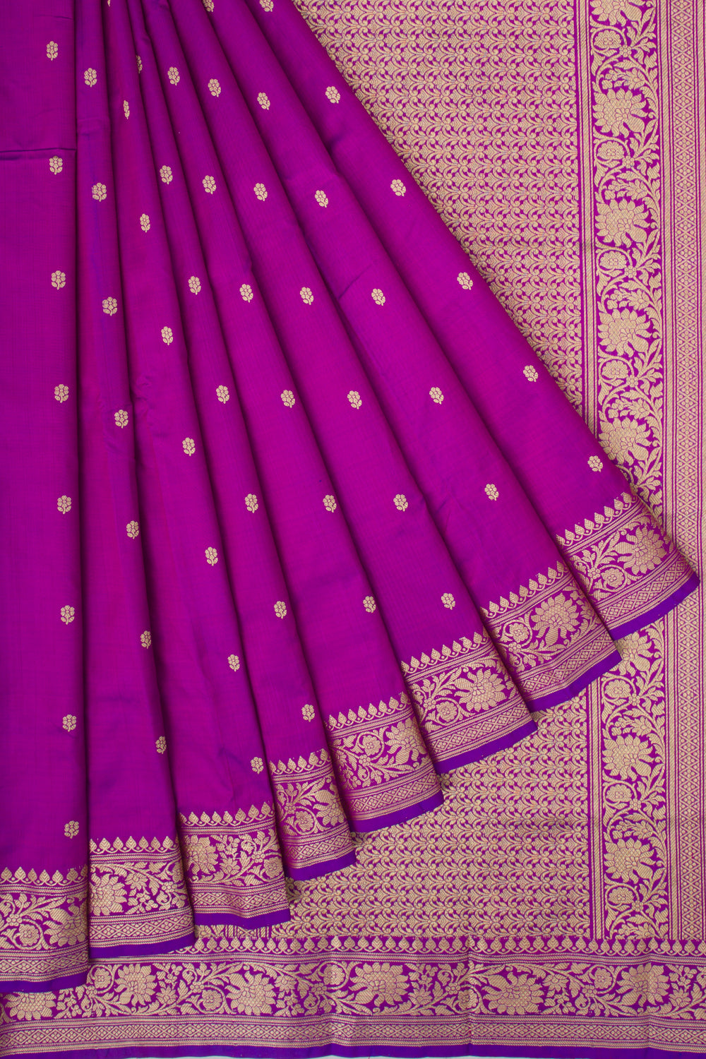 Banarasi Katan Silk Butta Purple Saree