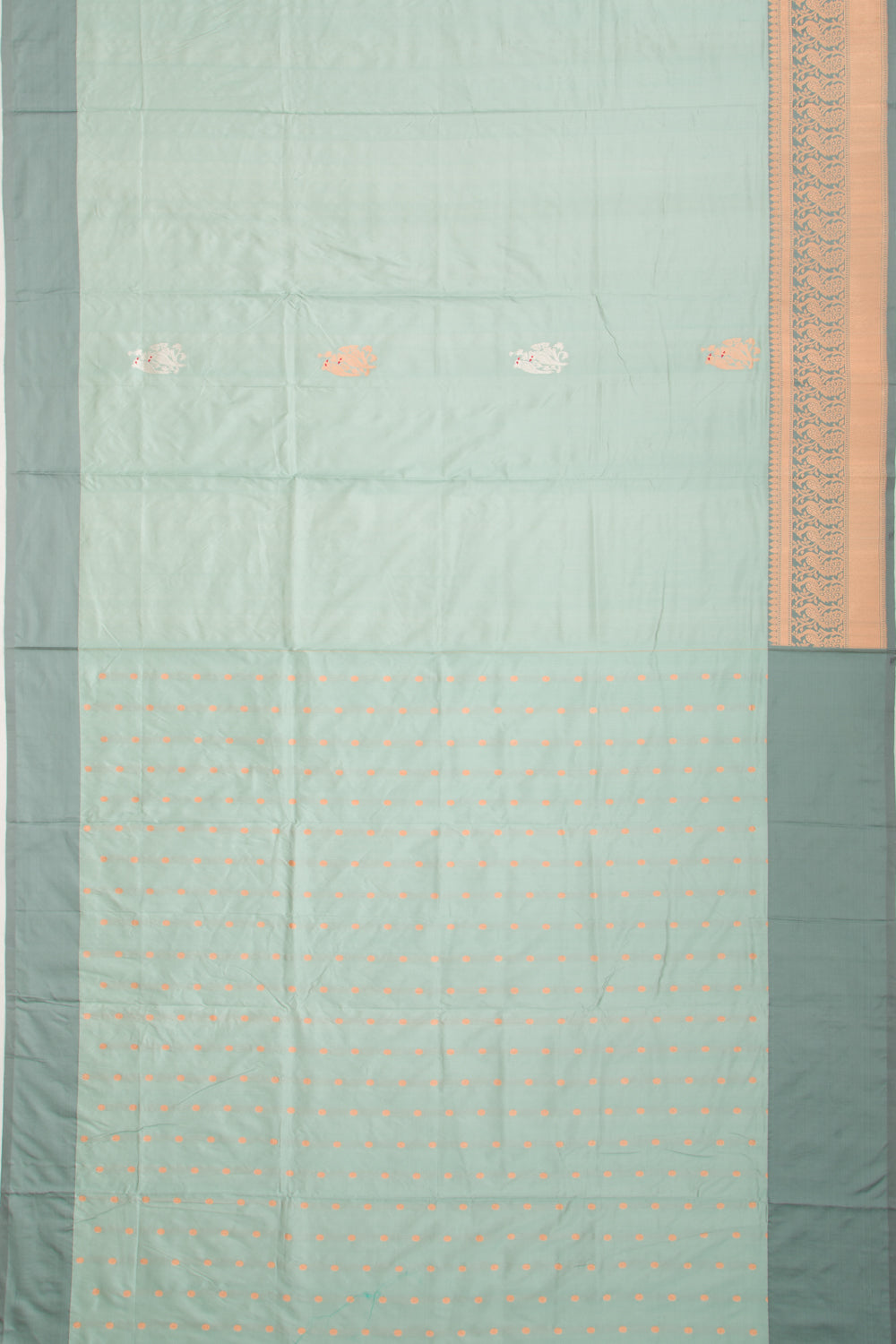 Banarasi Katan Silk Butta Pastel Blue Saree