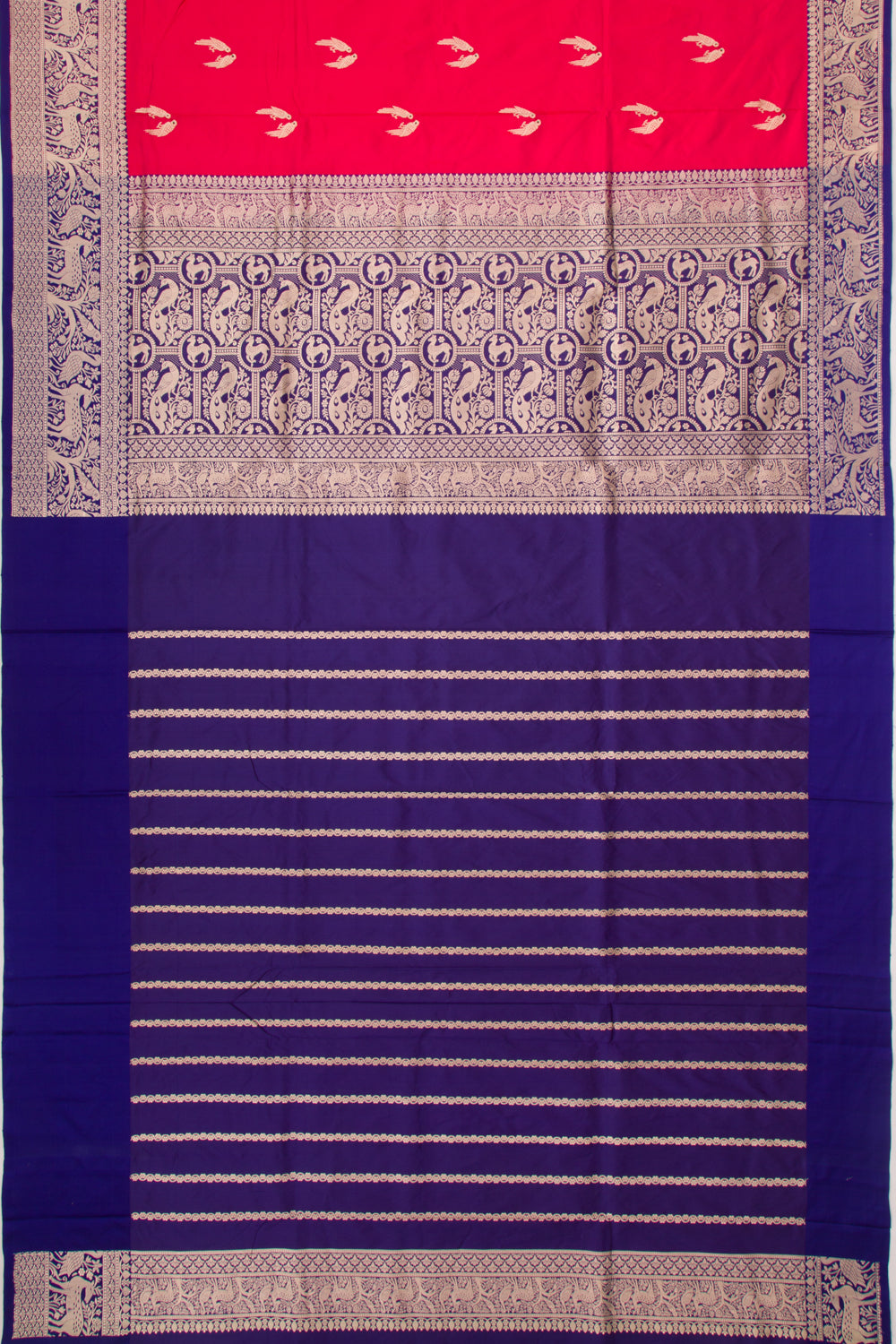 Banarasi Katan Silk Butta Red Saree