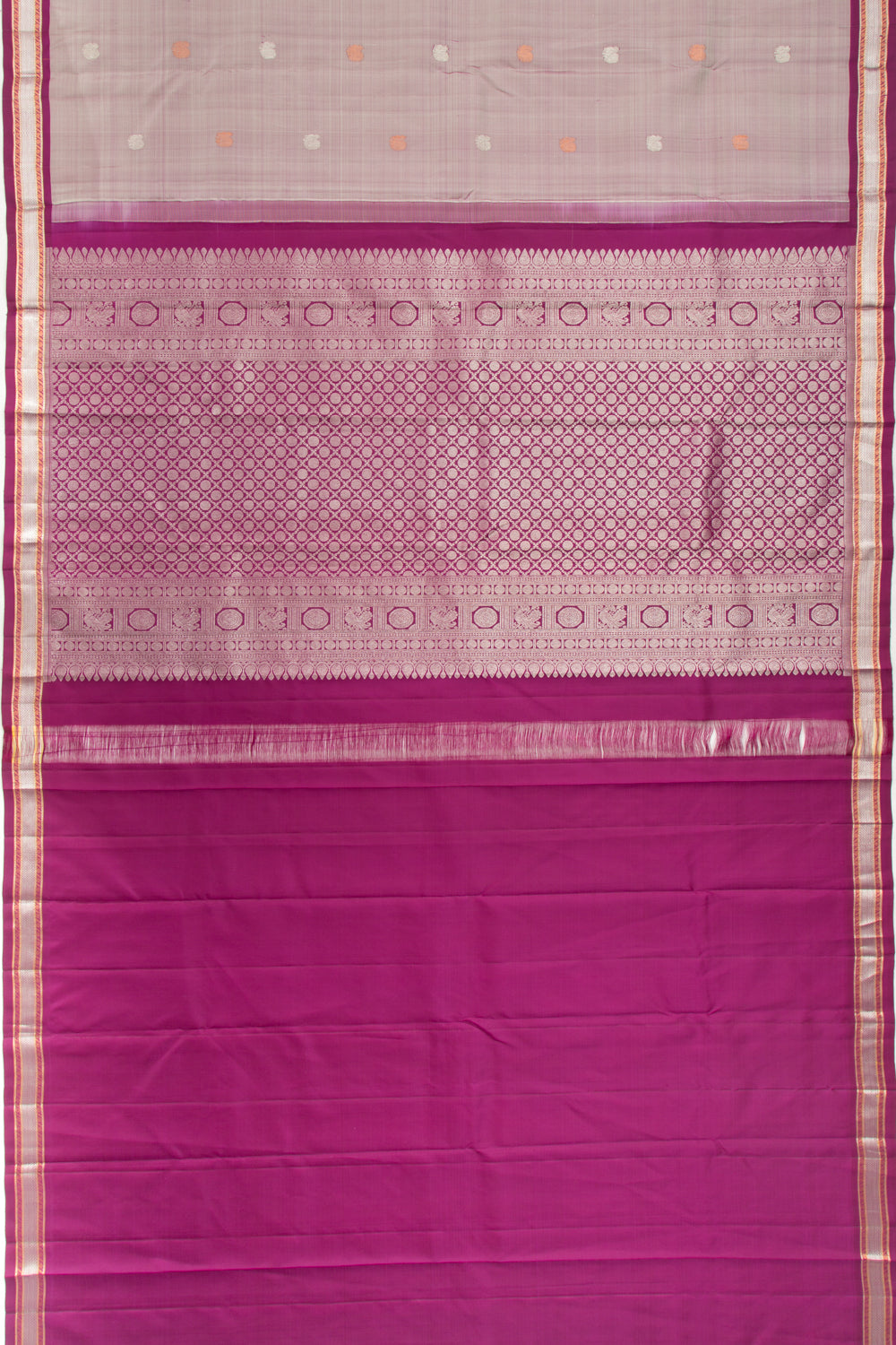 Kanchipuram Silk Butta Grey Saree