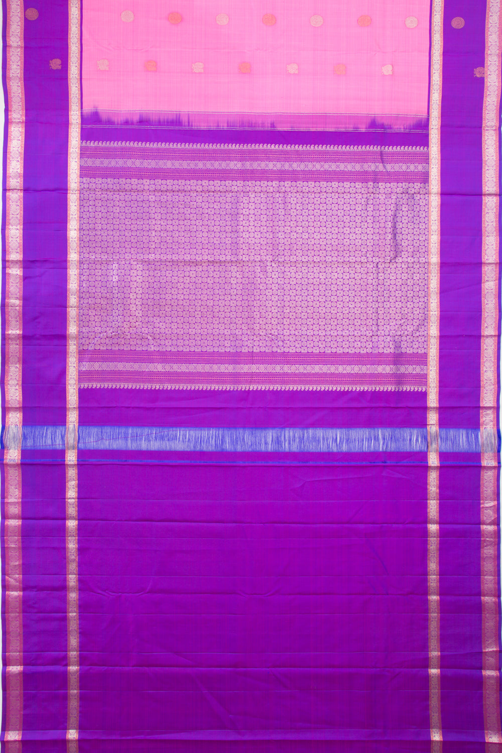 Kanchipuram Silk Butta Pink Saree
