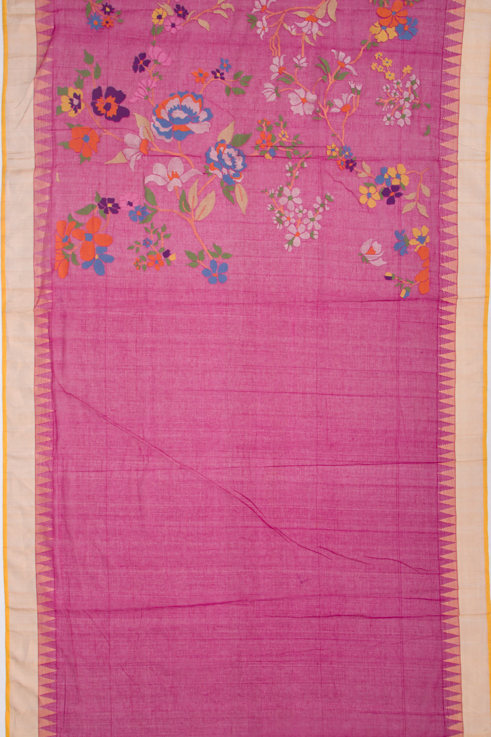 Ponduru Handspun Cotton All Over Jamdani Purple Saree
