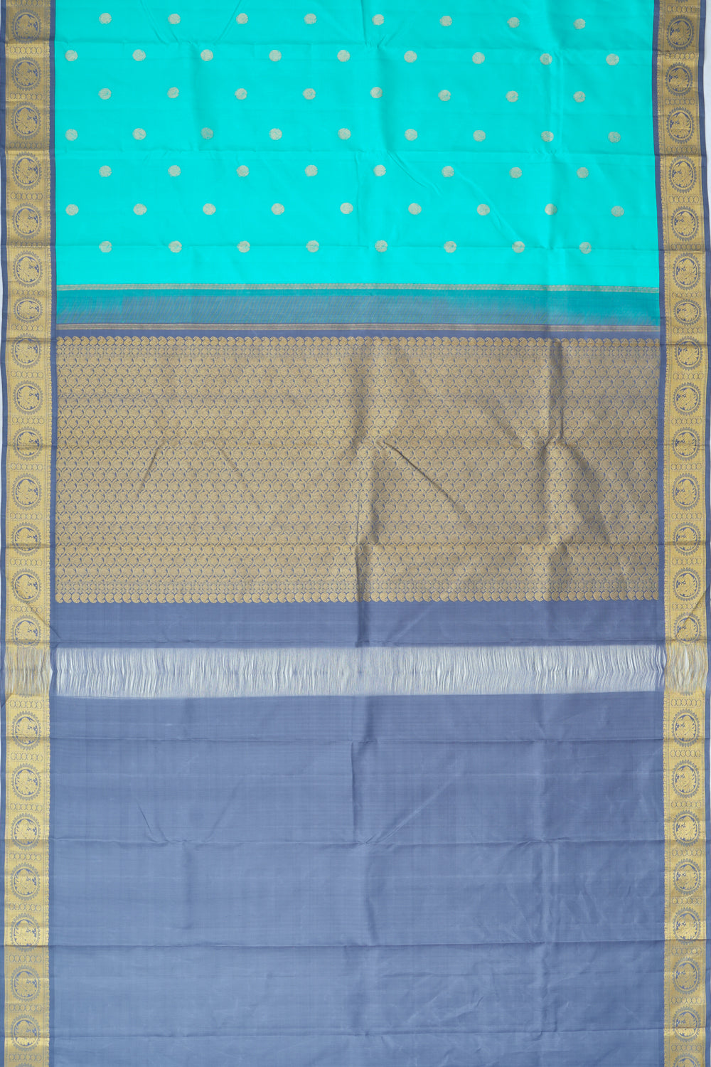 Kanchipuram Silk Butta Blue Saree
