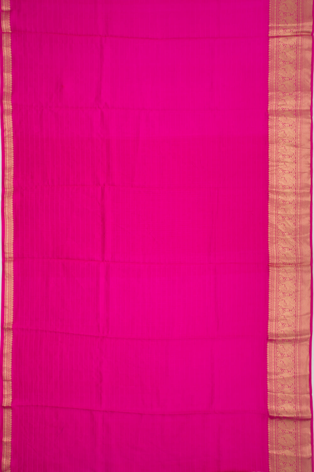 Chanderi Silk Horizontal Lines Pink Saree