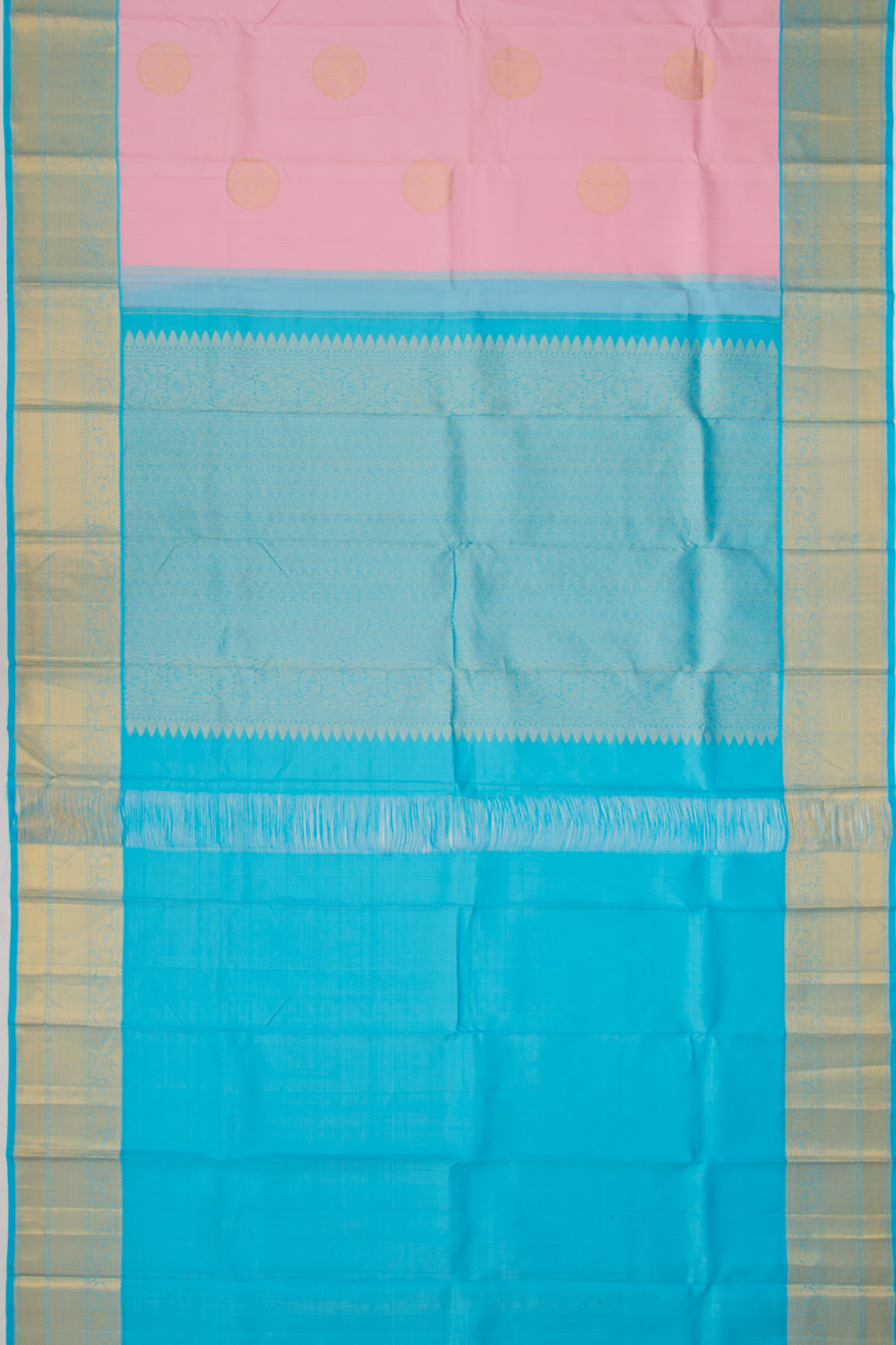 Kanchipuram Silk Butta Baby Pink Saree