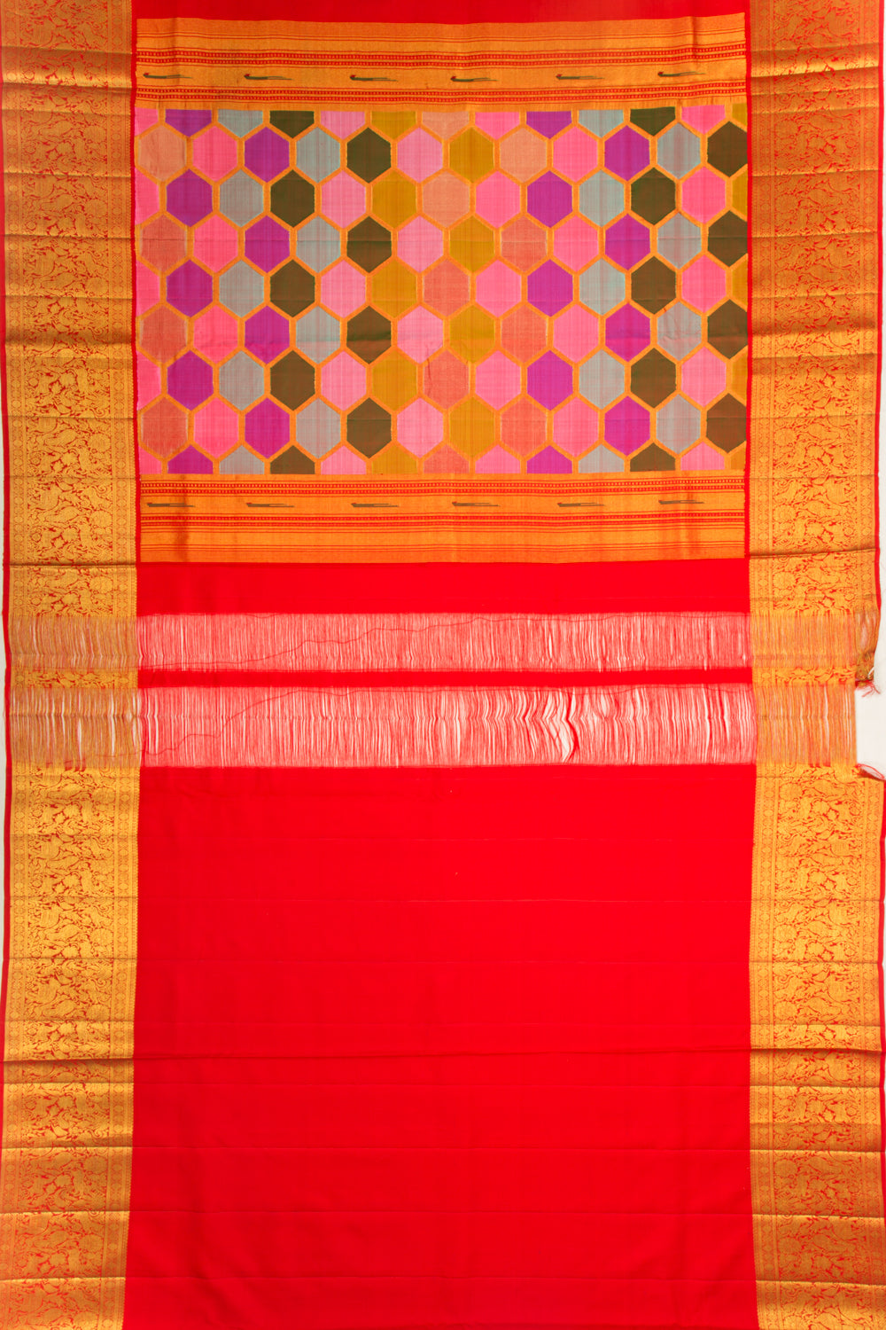Kanchipuram Linen Leheriya Pista Green Saree-Not Allowed Online