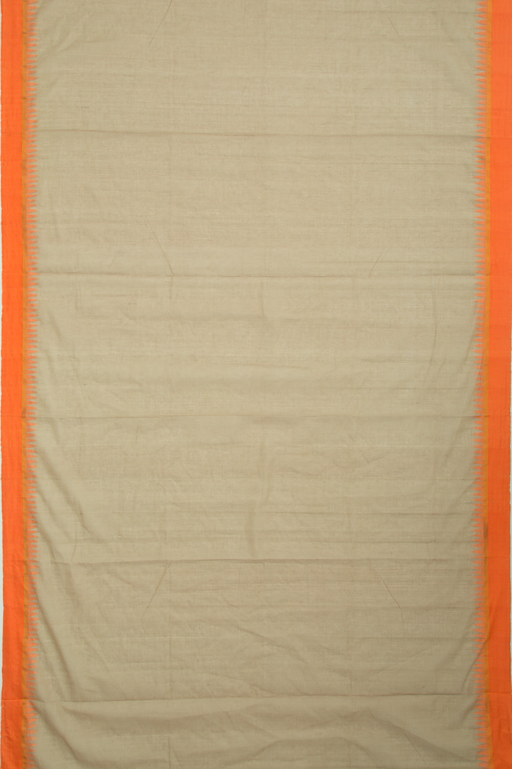 Ponduru Handspun Cotton Plain Brown Saree