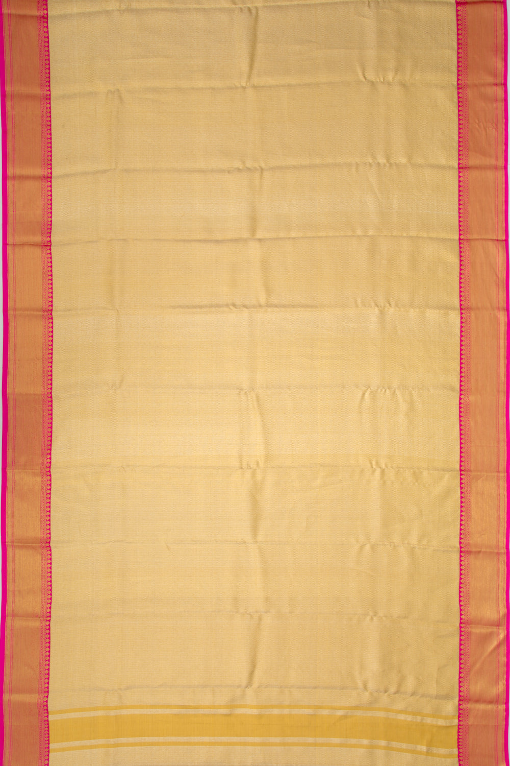 Kanchipuram Silk Tissue Brocade Gold Dhoti 8X3 Muzham