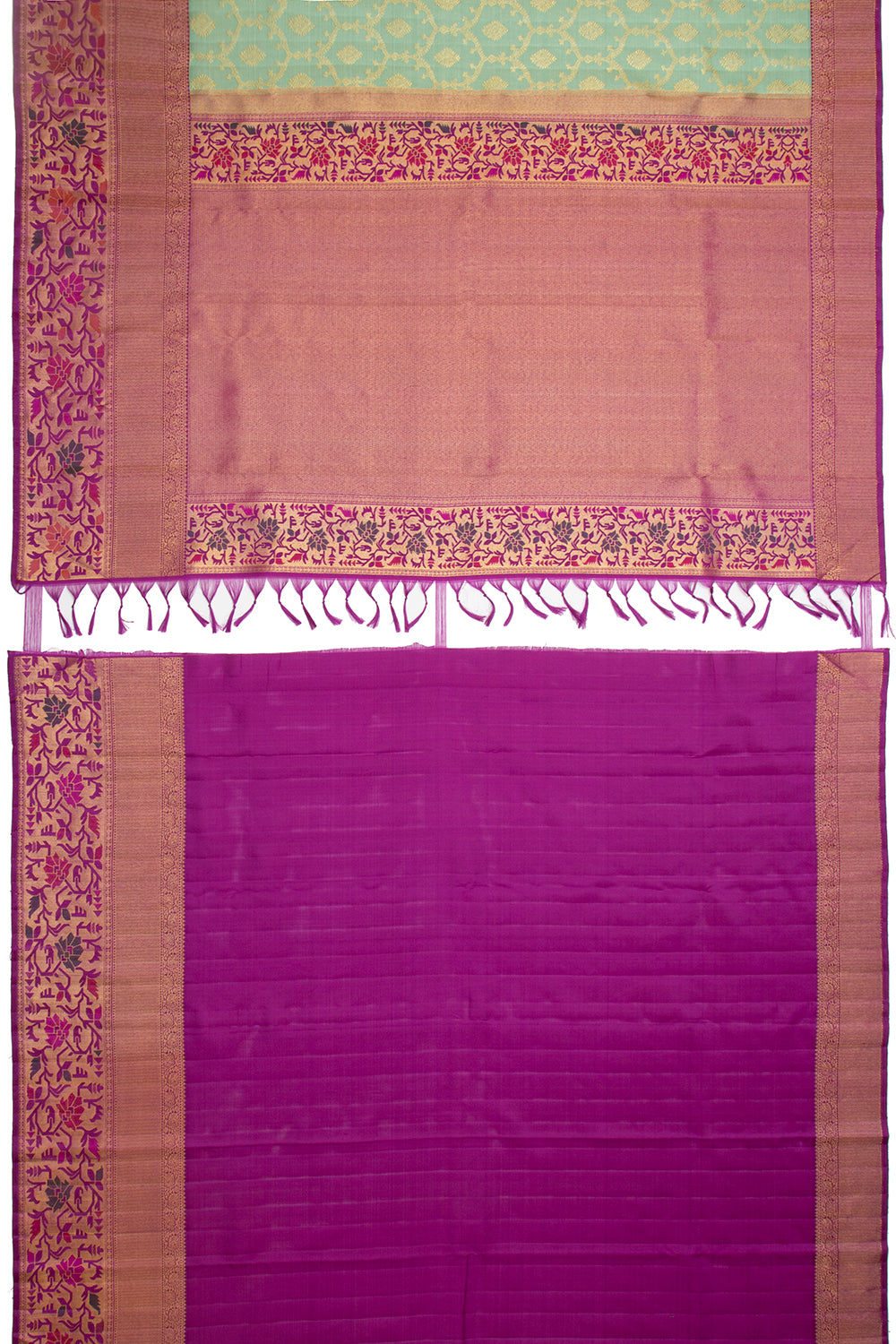 Banarasi Silk Jaal Pastel Blue Saree