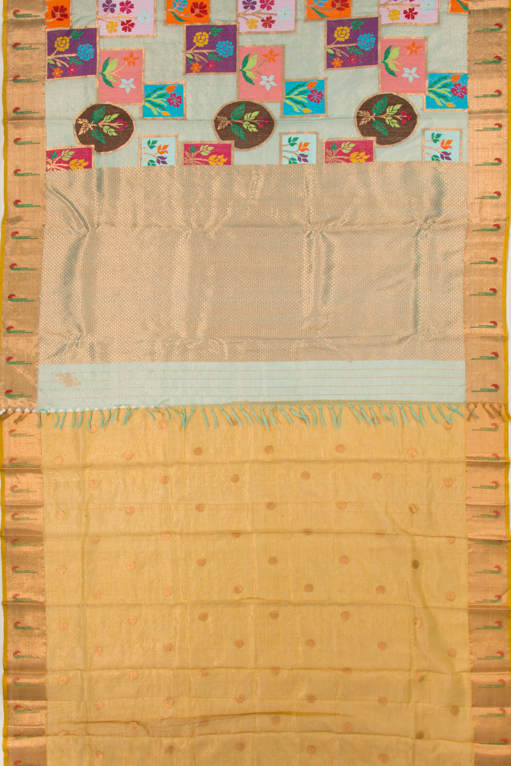 Kota Silk Tissue Jamdani Multicolor Saree