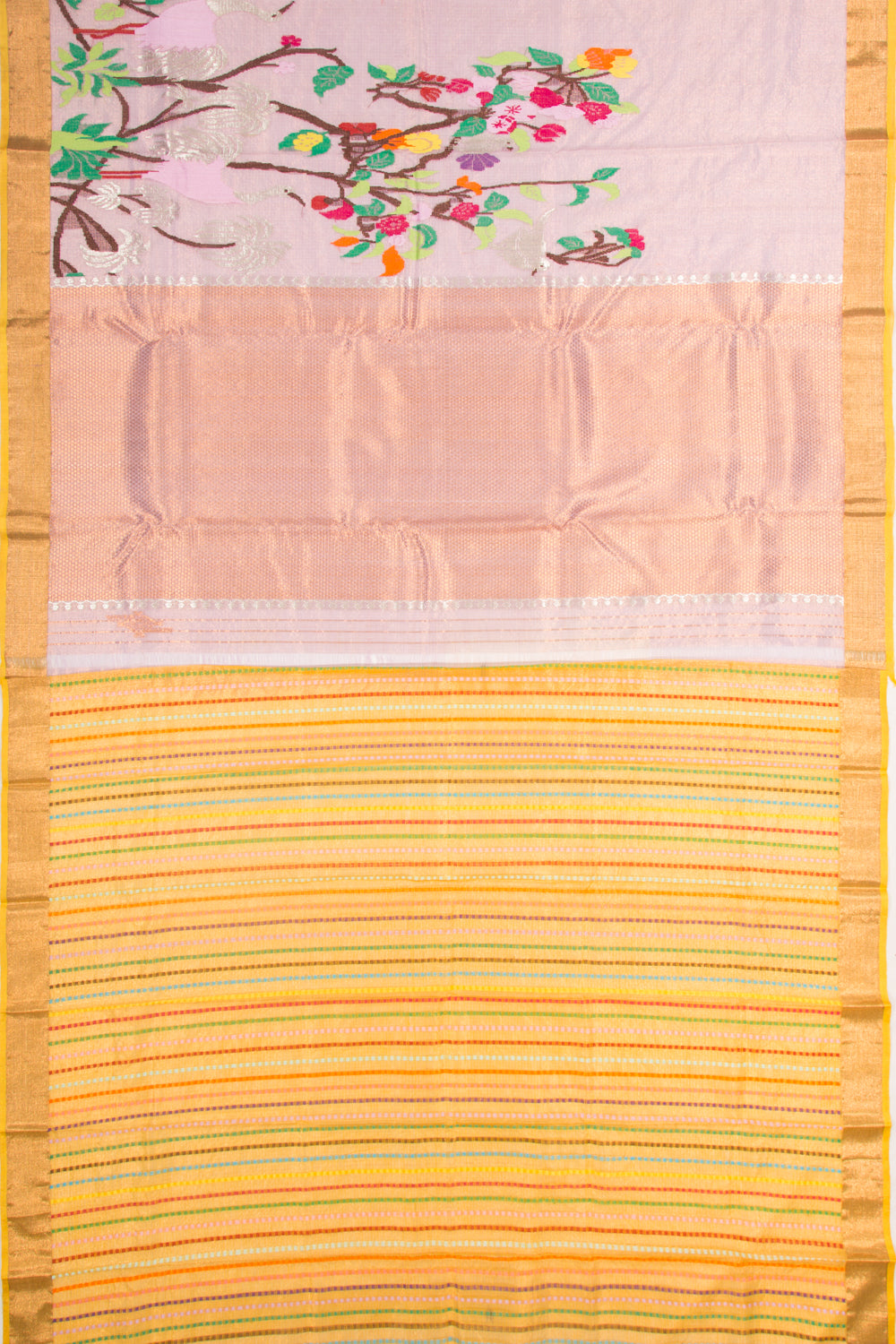 Kota Silk Tissue Jamdani Pink Saree