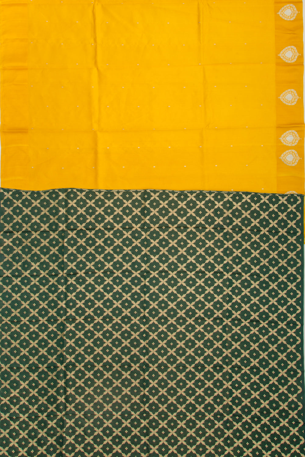 Banarasi Katan Silk Butta Yellow Saree