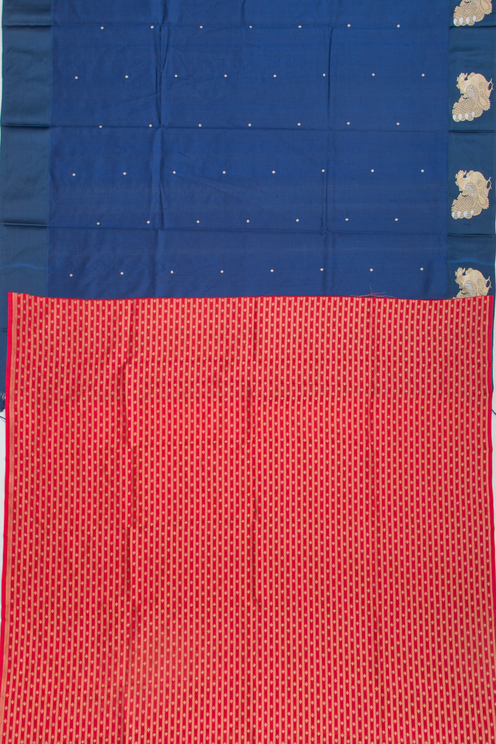 Banarasi Katan Silk Butta Blue Saree