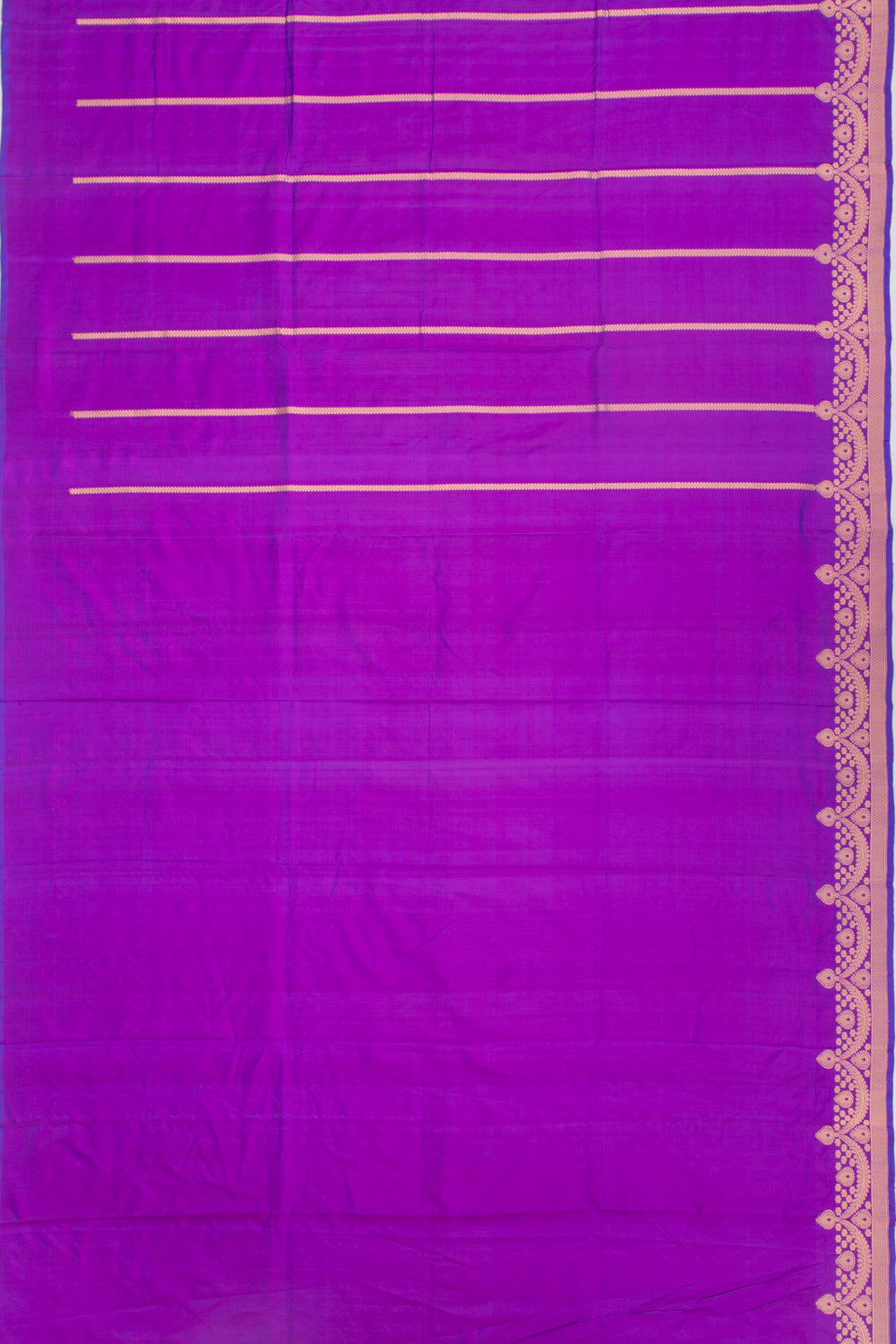 Banarasi Katan Silk Vertical Lines Violet Saree