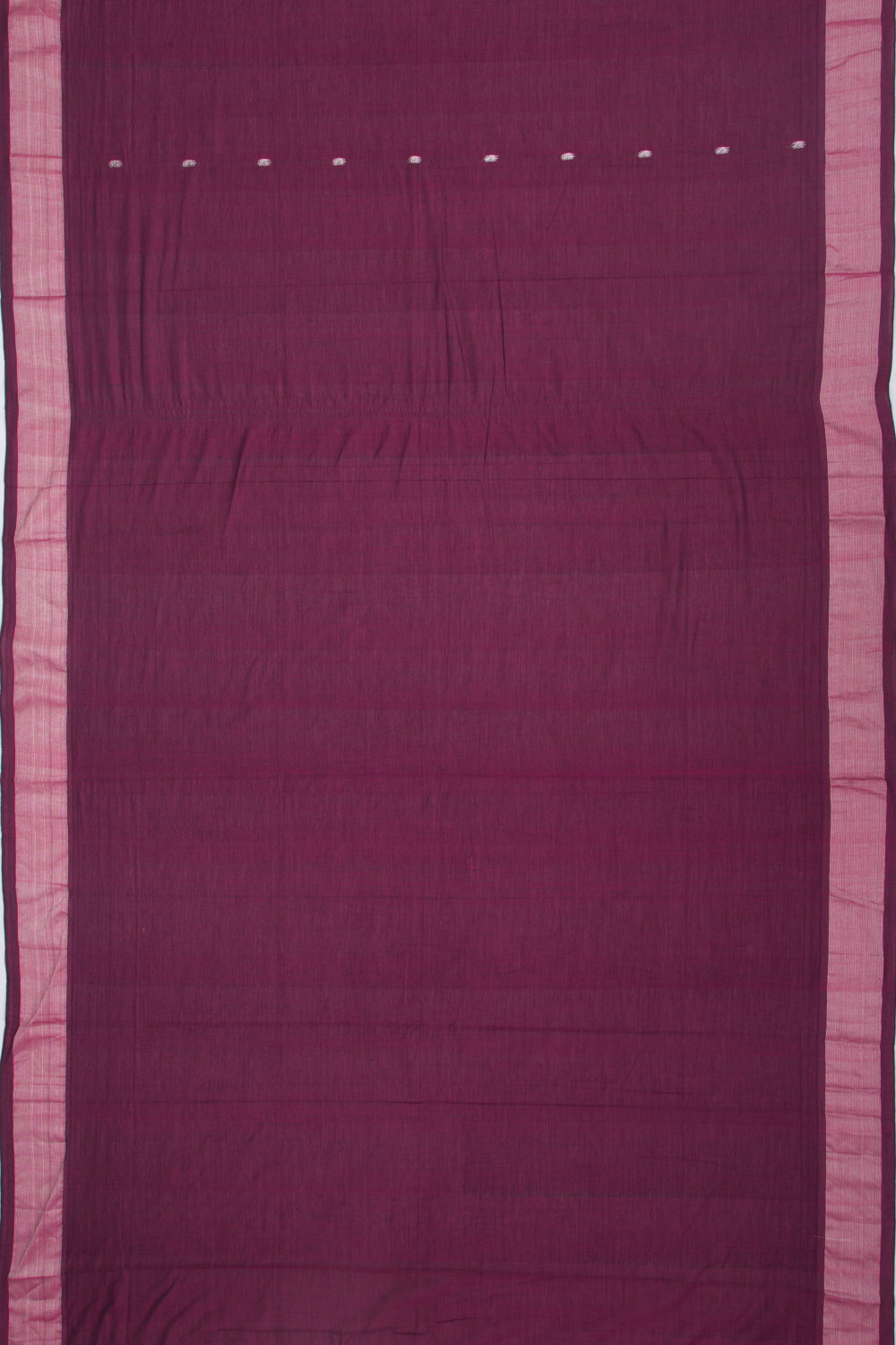 Paithani Cotton Butta Burgundy Saree