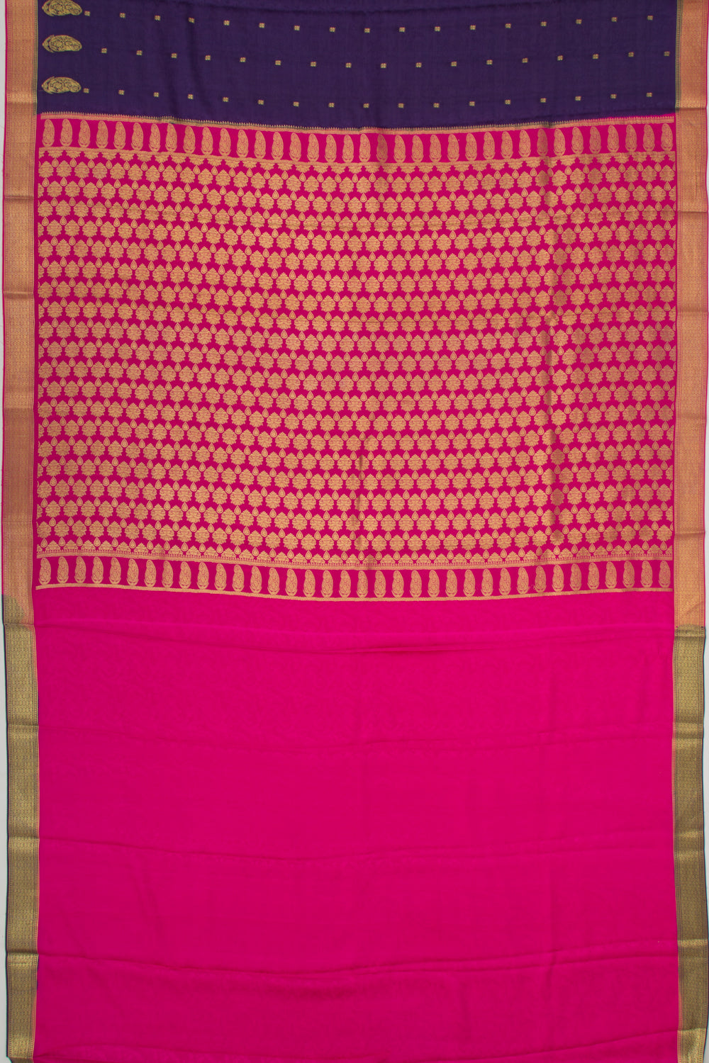 Binny Silk Jacquard And Butta Dark Blue Saree