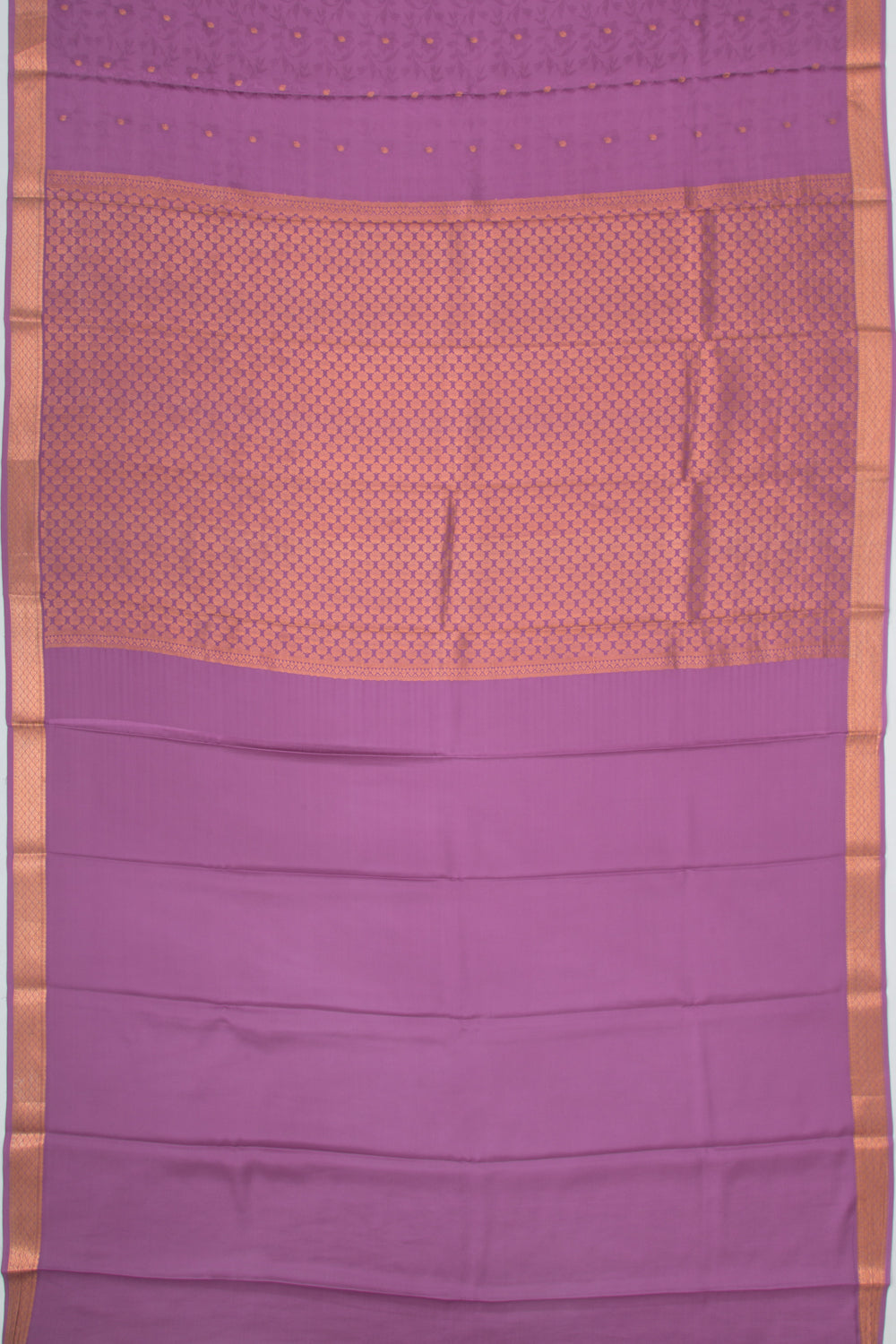 Binny Silk Jacquard And Butta Lilac Saree