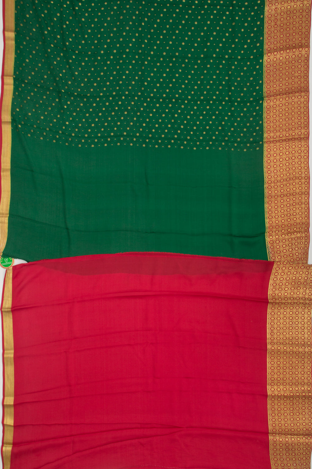 Binny Silk Jacquard And Butta Dark Green Saree