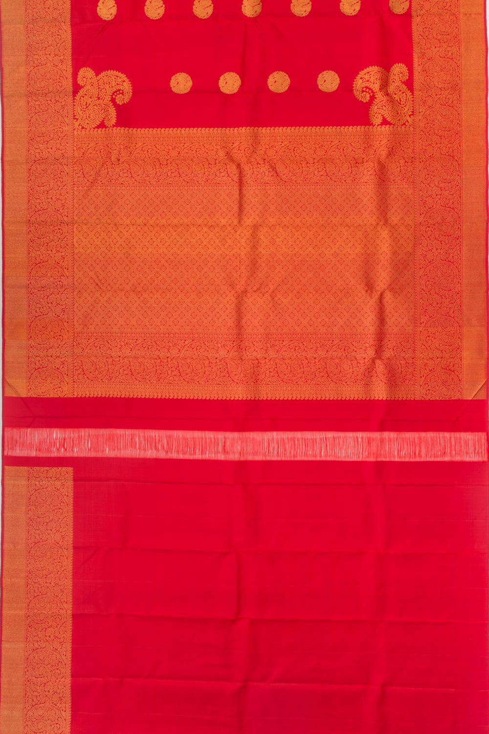 Kanchipuram Silk Butta Red Saree