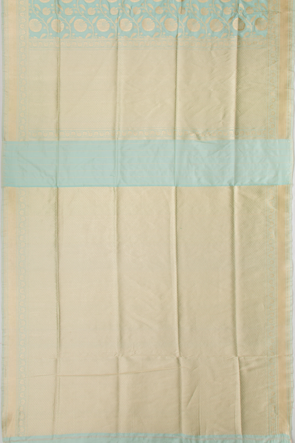 Banarasi Silk Jaal Pastel Blue Saree