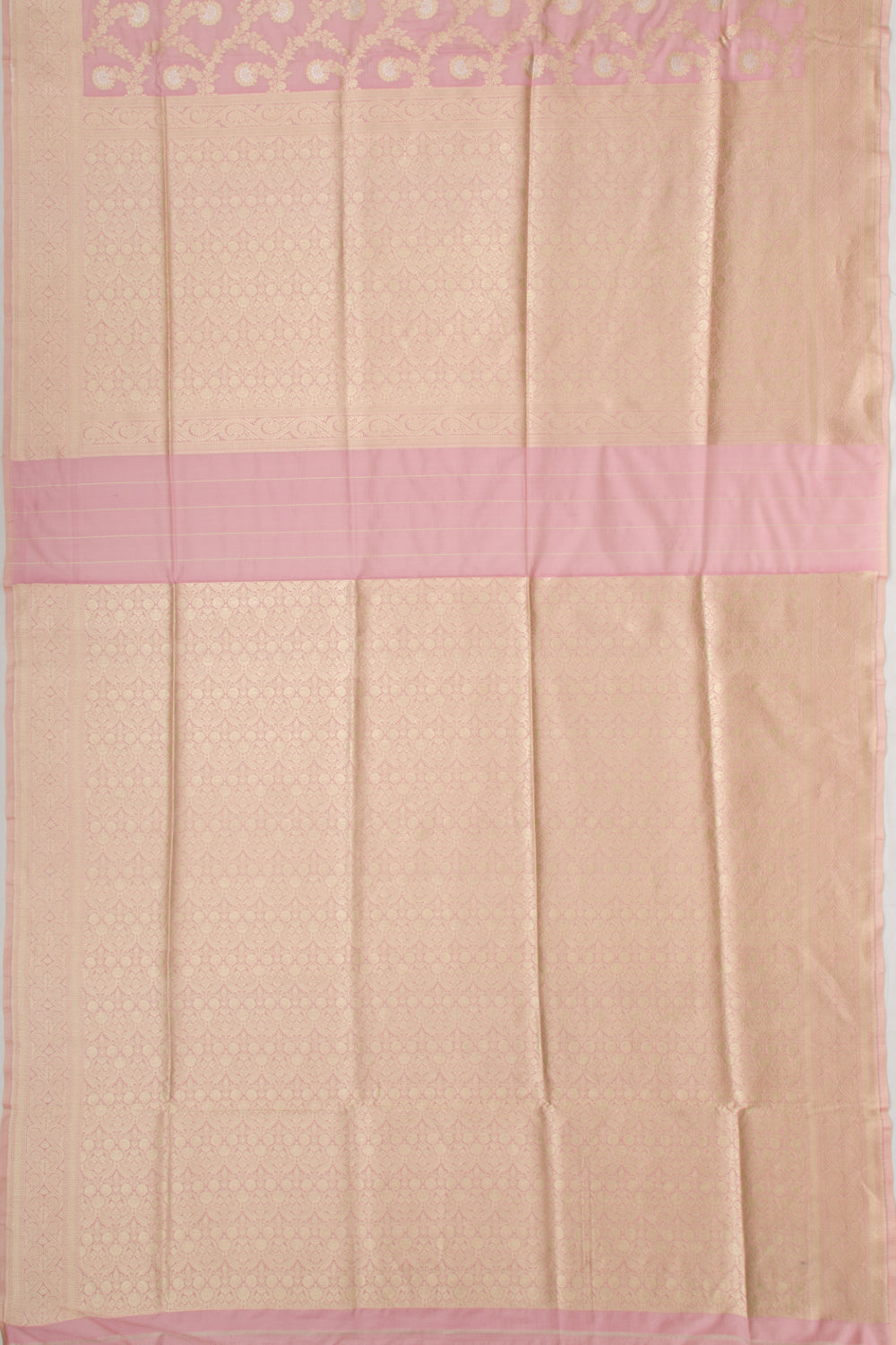 Banarasi Silk Jaal Baby Pink Saree